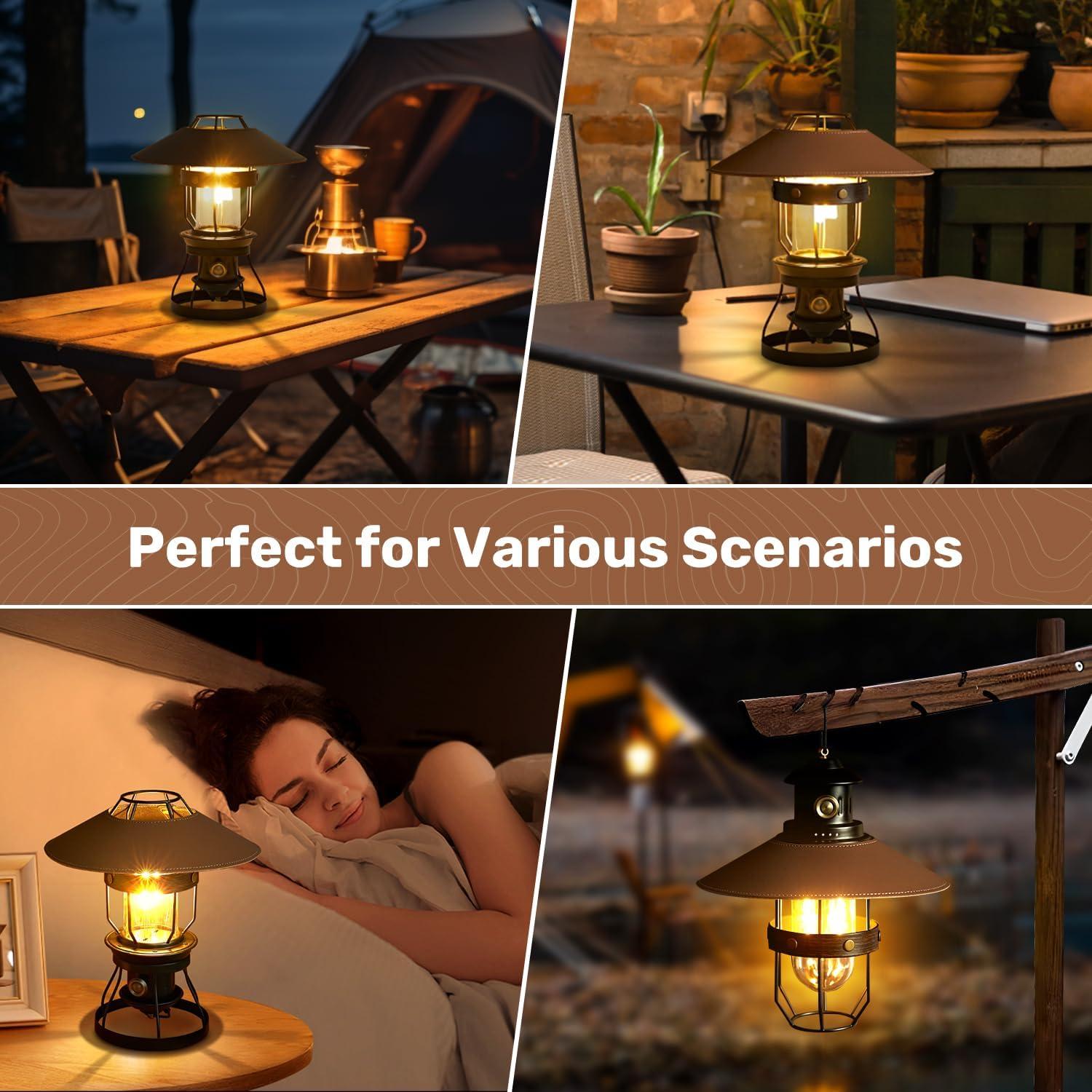 Linterna de Camping LED BANTUAN 2-en-1 Regulable 3500mAh