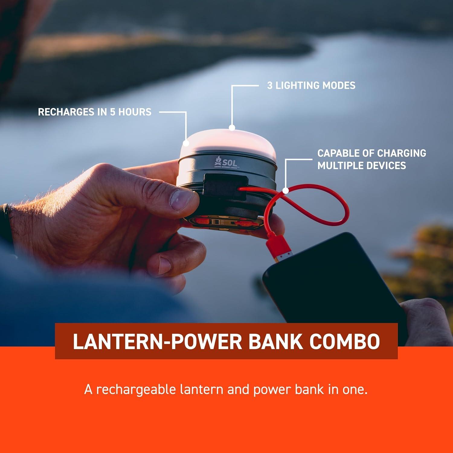 Linterna Recargable S.O.L. Venture 3000 con Banco de Energía