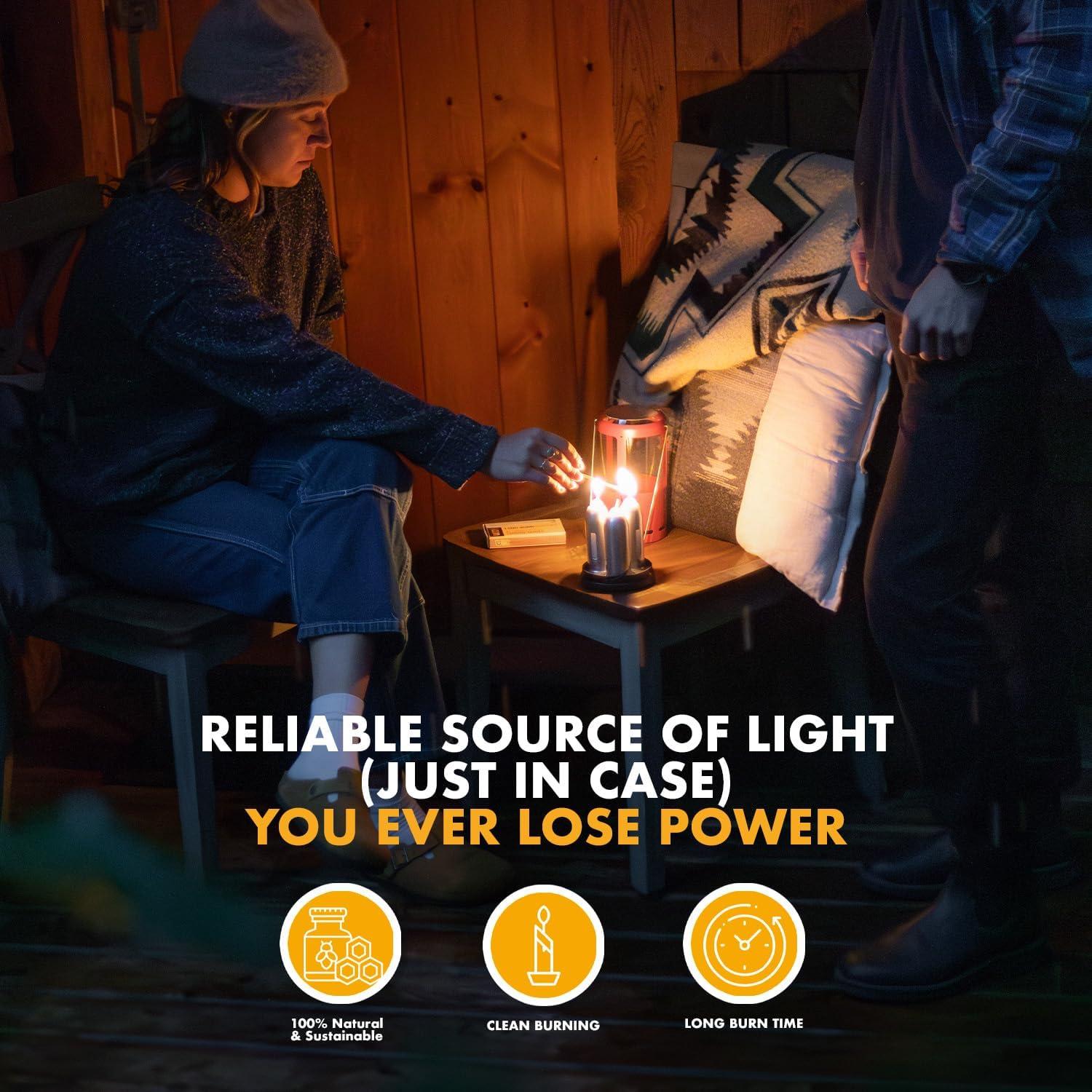 Velas de Cera de Abeja UCO - Paquete de 20 Velas 12 Horas