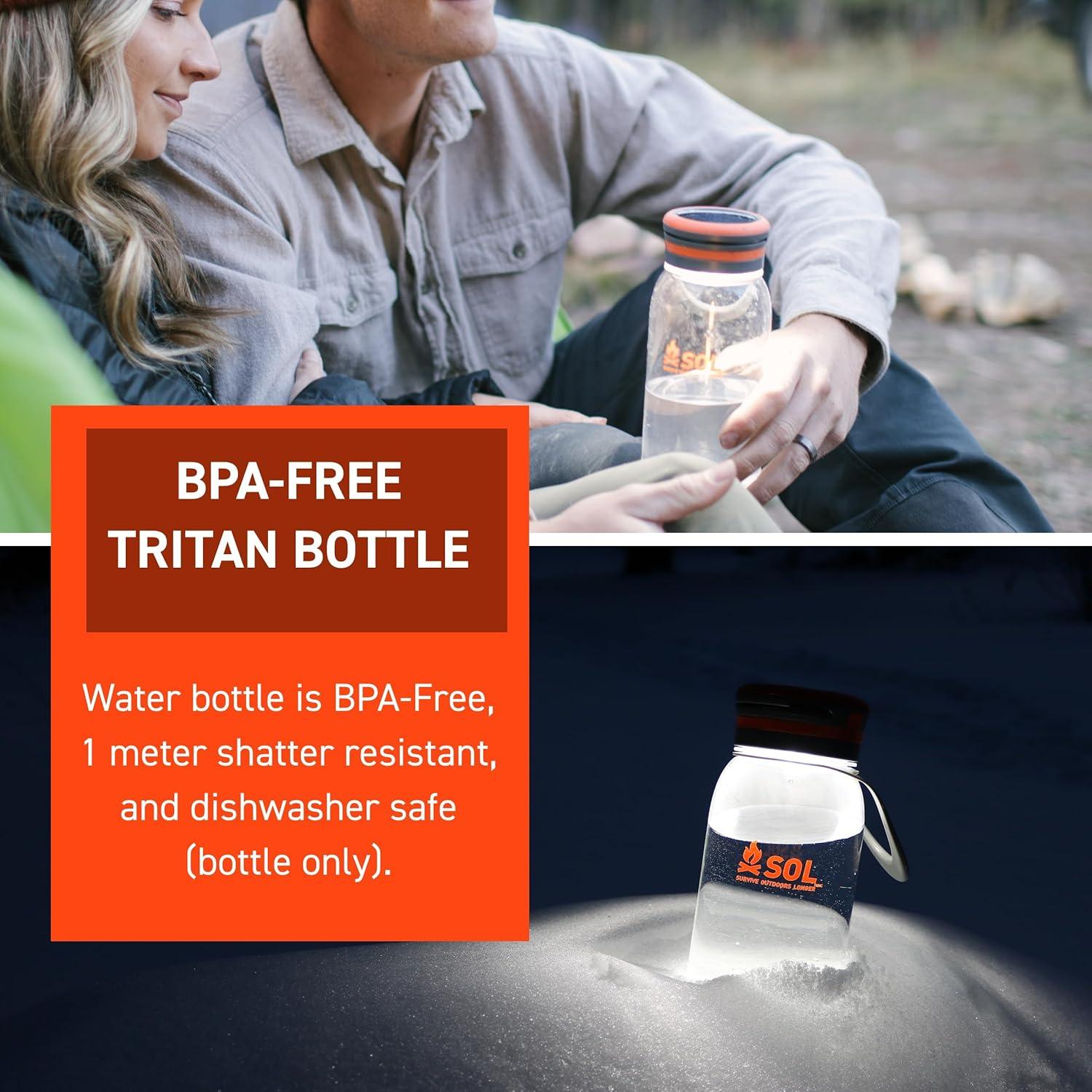 Botella de Agua y Lámpara Solar S.O.L. 700 mL Recargable