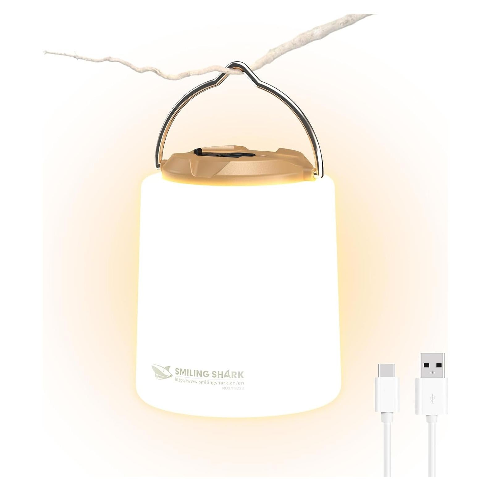 Linterna de Camping LED Smiling Shark Mini Recargable 10h