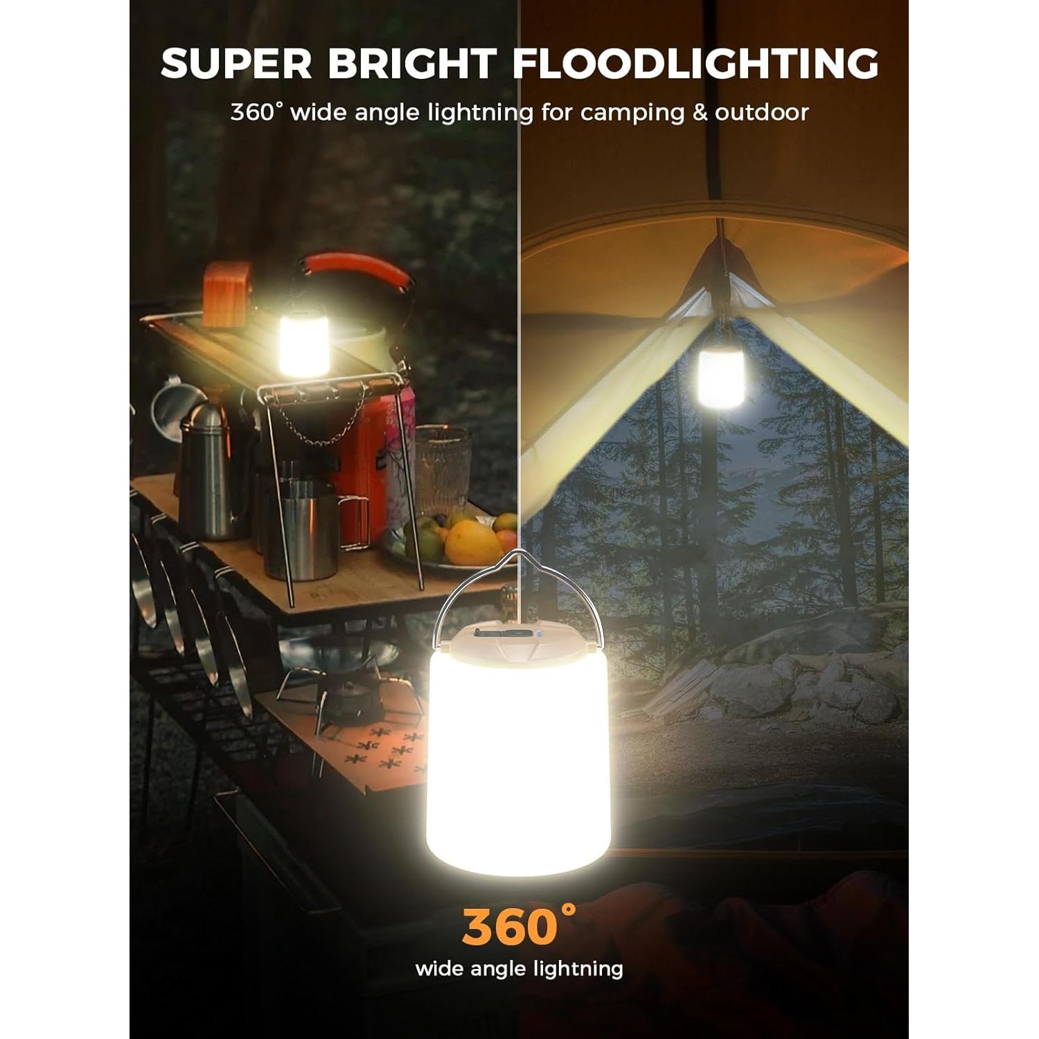 Linterna de Camping LED Smiling Shark Mini Recargable 10h