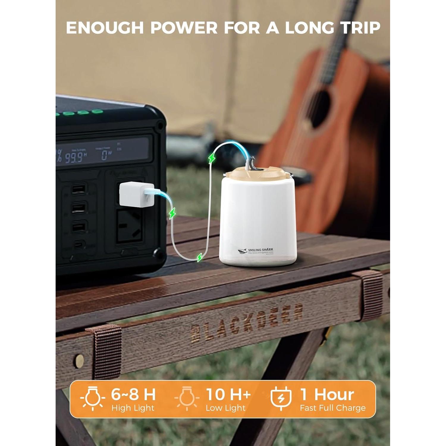 Linterna de Camping LED Smiling Shark Mini Recargable 10h