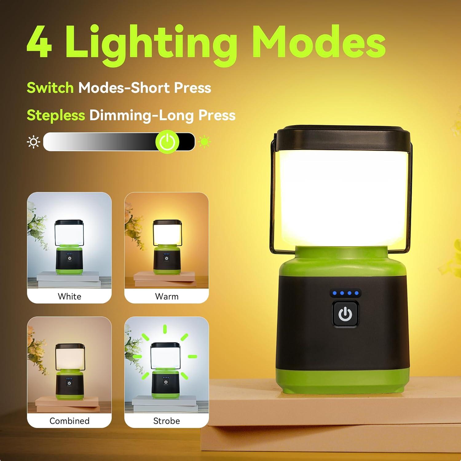 Linterna de Camping Recargable AlpsWolf V220, 4000mAh, IPX4