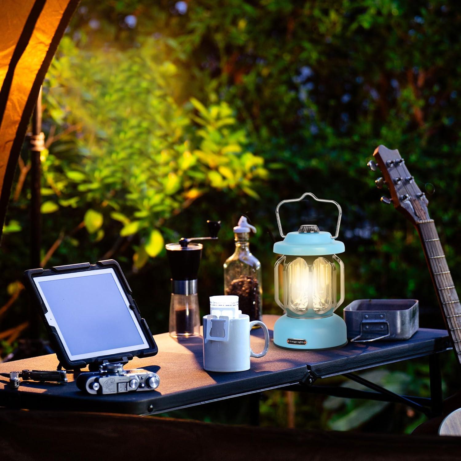 Linterna de Camping LED Recargable SEAMAGIC Vintage 2000mAh