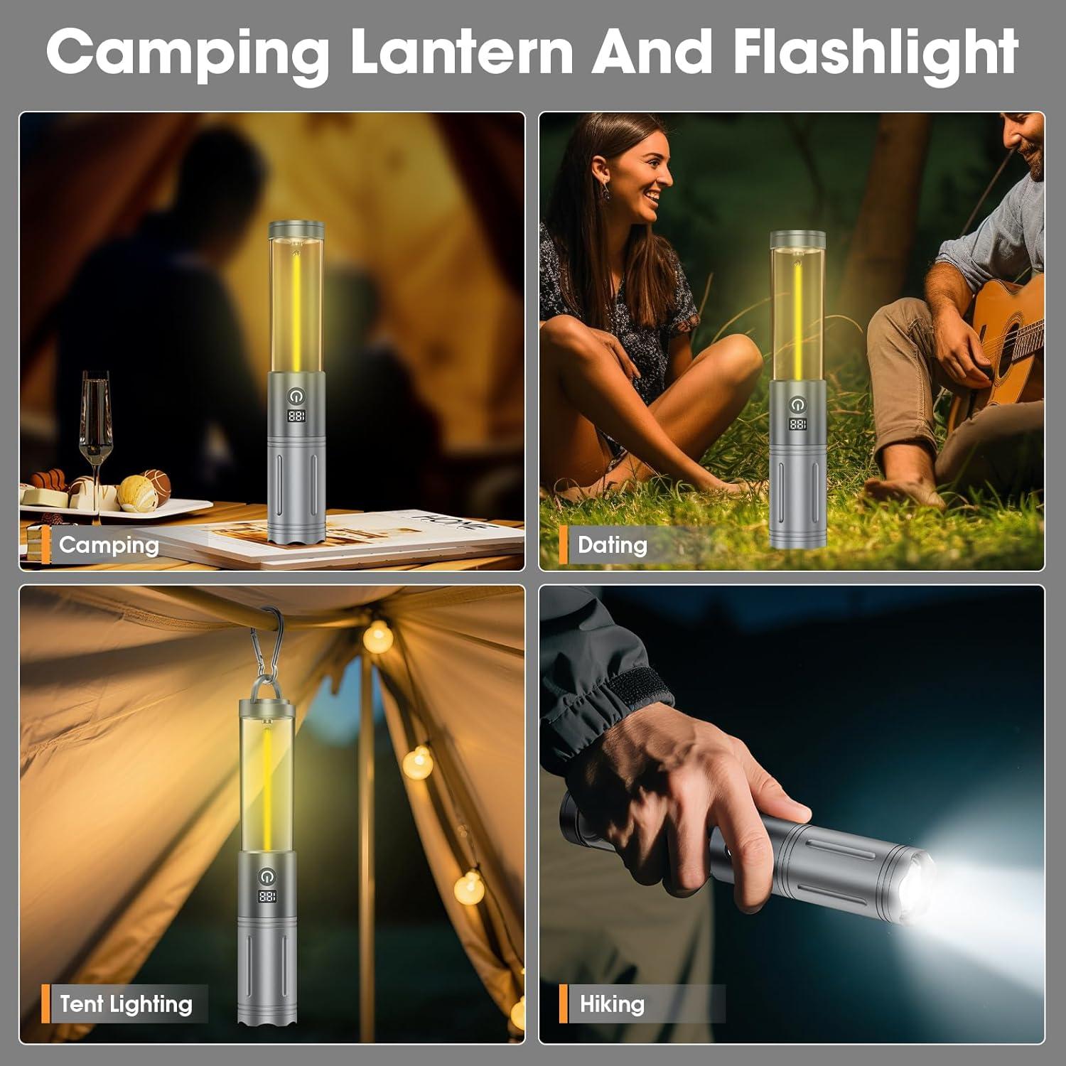 Linterna de Camping LED 2 en 1 KXK-606 Recargable 2500mAh