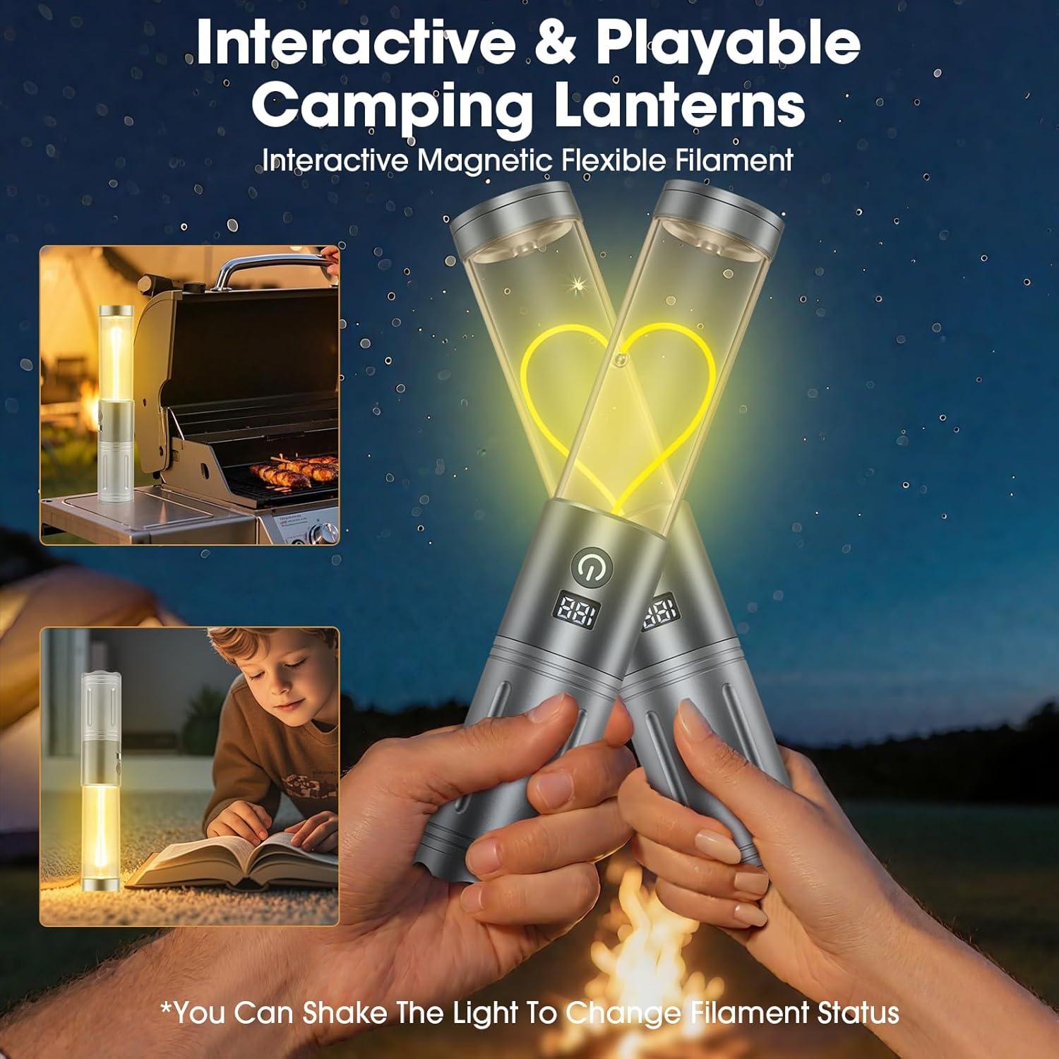 Linterna de Camping LED 2 en 1 KXK-606 Recargable 2500mAh