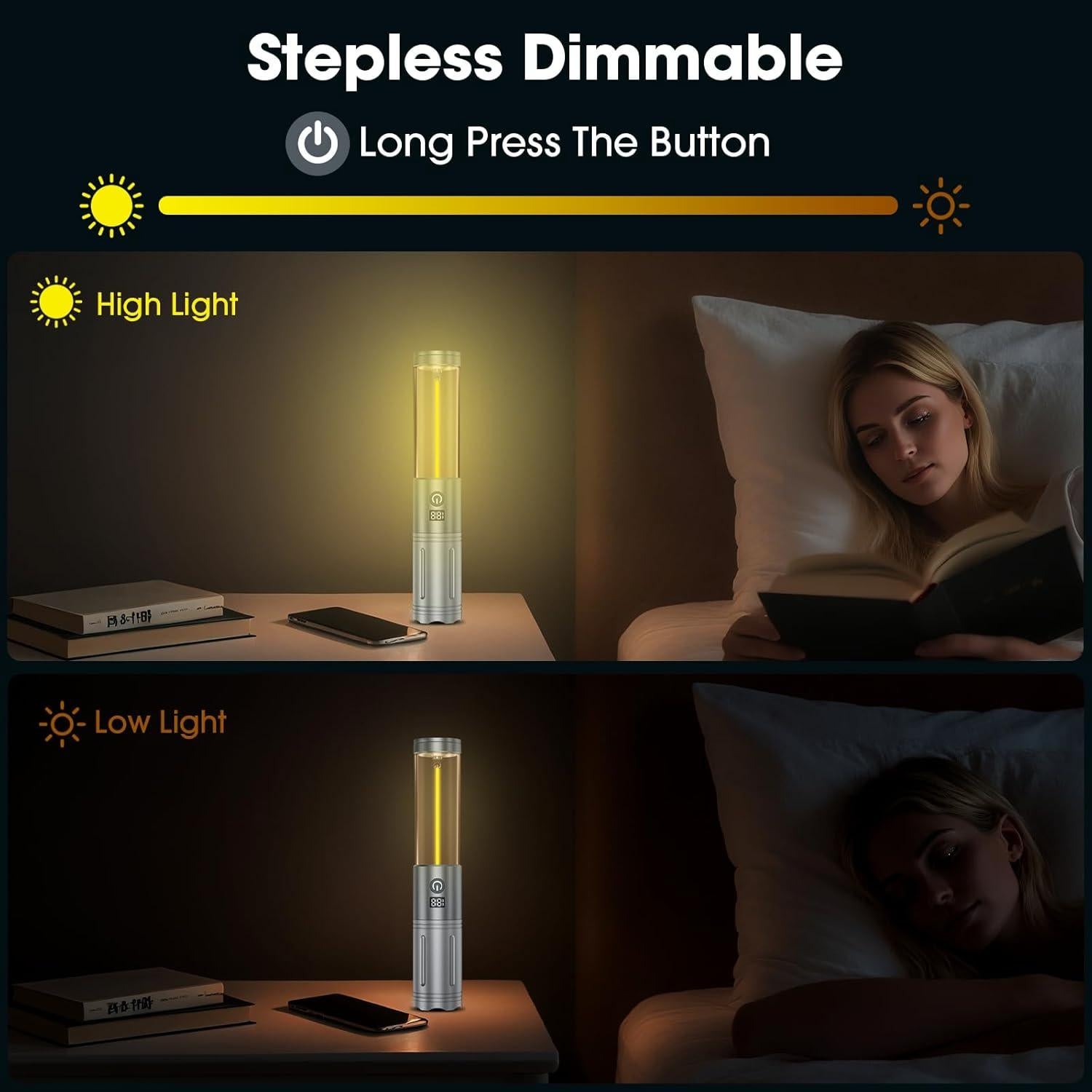 Linterna de Camping LED 2 en 1 KXK-606 Recargable 2500mAh