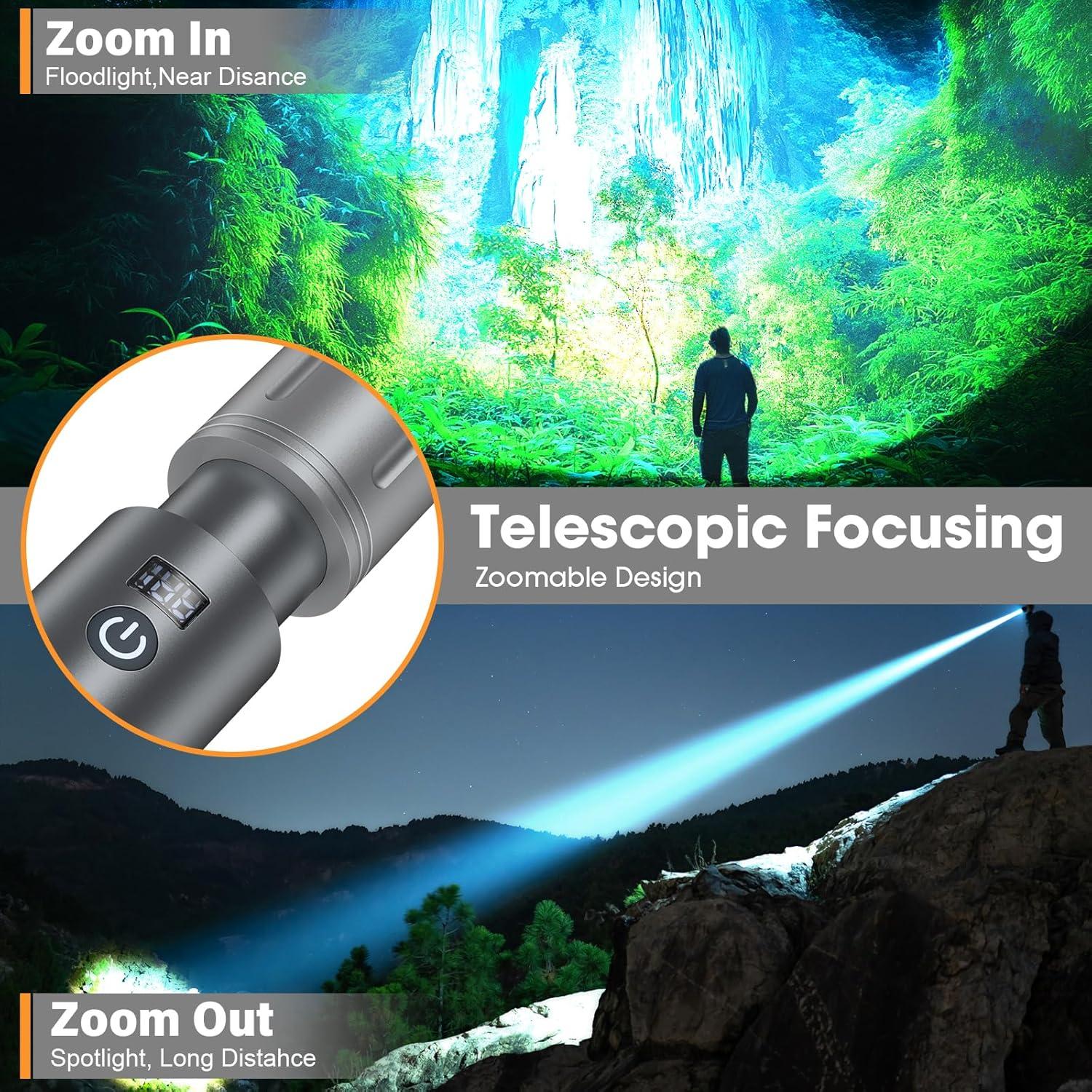 Linterna de Camping LED 2 en 1 KXK-606 Recargable 2500mAh