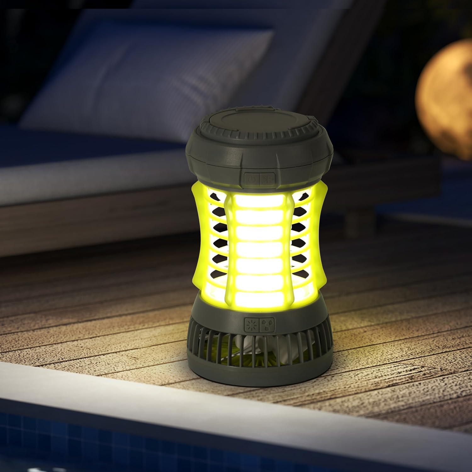 Lámpara de Camping Portátil GREEN MORE con Ventilador 6 Modos