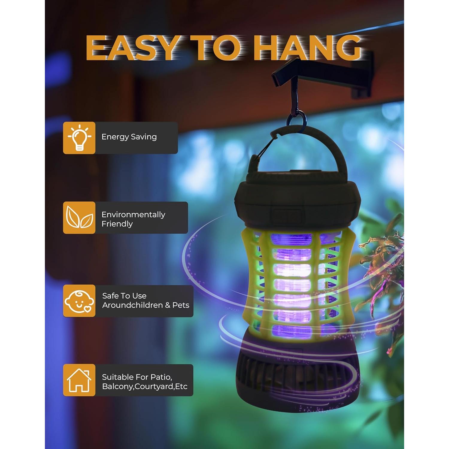 Lámpara de Camping Portátil GREEN MORE con Ventilador 6 Modos