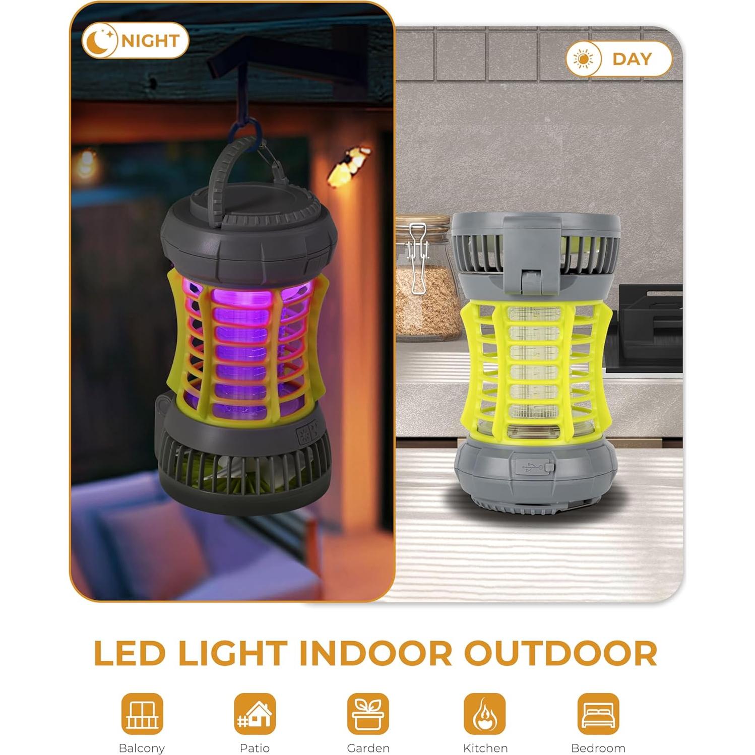 Lámpara de Camping Portátil GREEN MORE con Ventilador 6 Modos