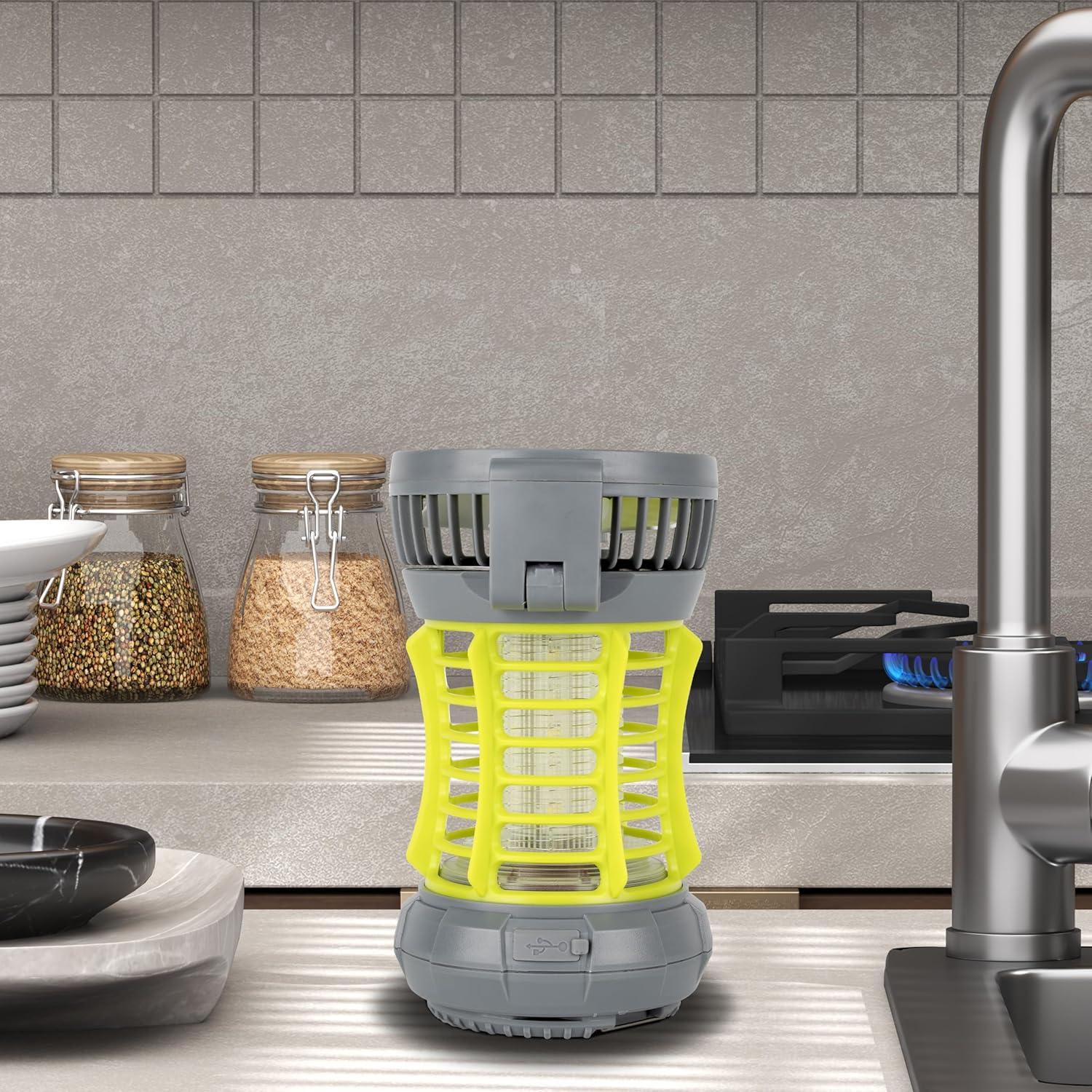 Lámpara de Camping Portátil GREEN MORE con Ventilador 6 Modos