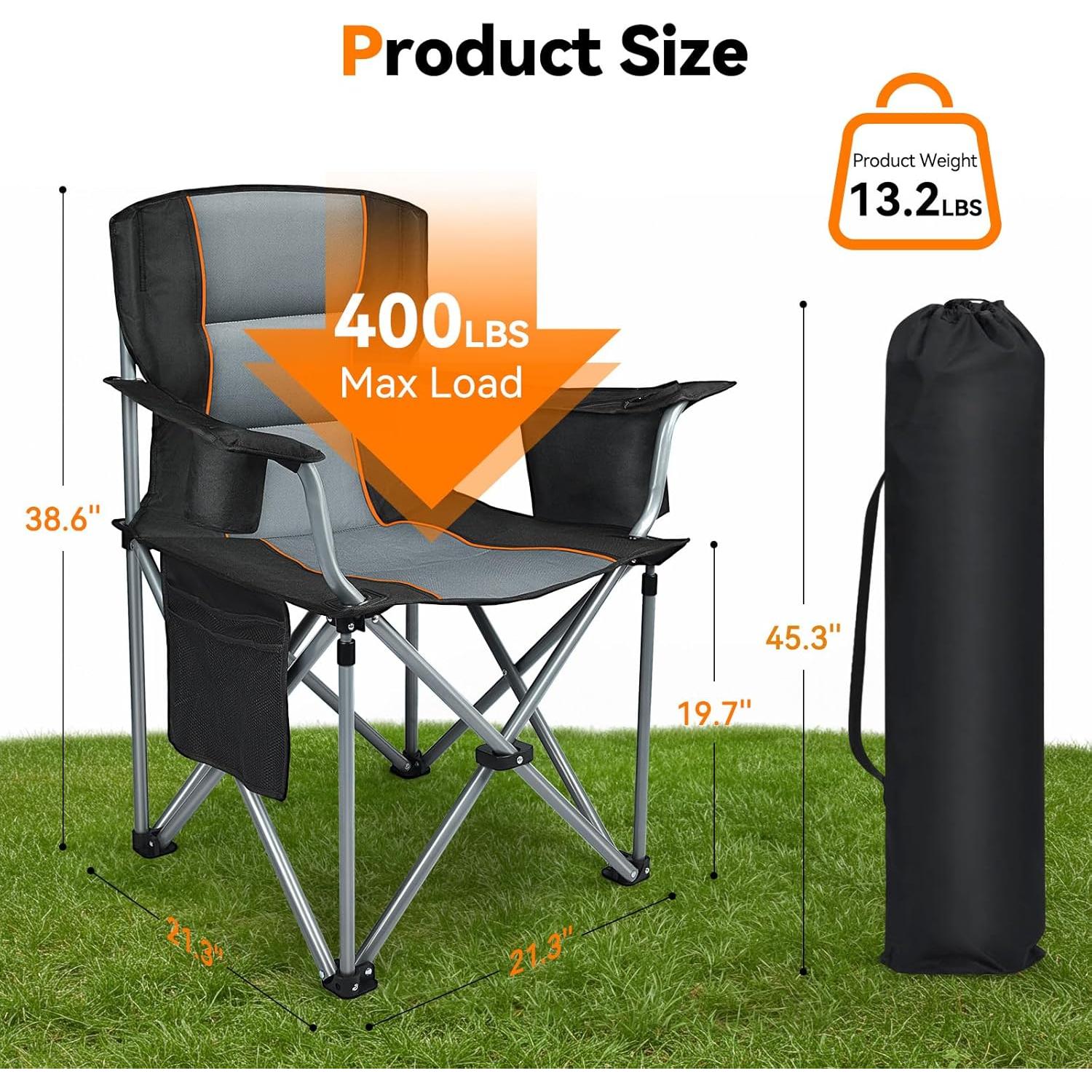 Sillas de Camping FZIFZI Plegables 2 Unidades Alta Resistencia