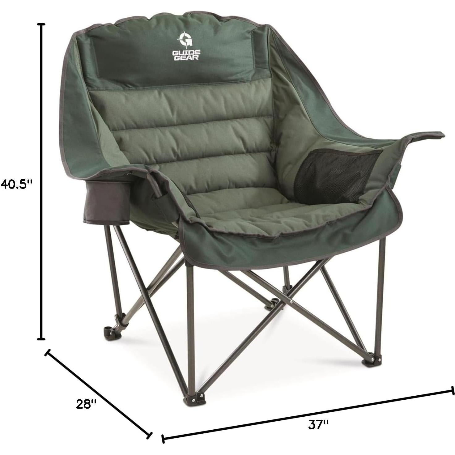 Silla de Camping Plegable Guía Gear XL Verde 400 lbs