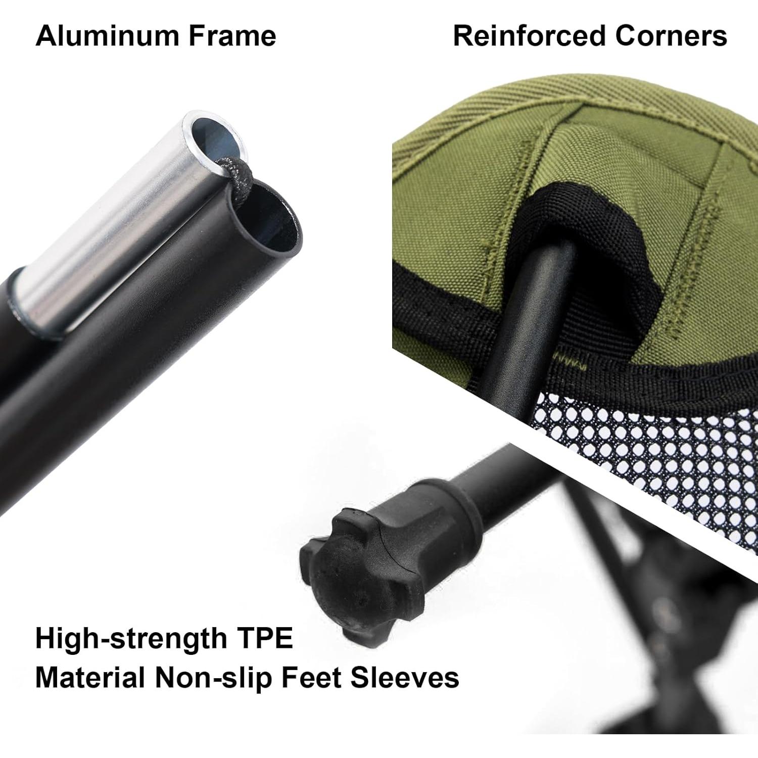 Silla de Camping Plegable MellowCamp Montañascape Verde Bosque