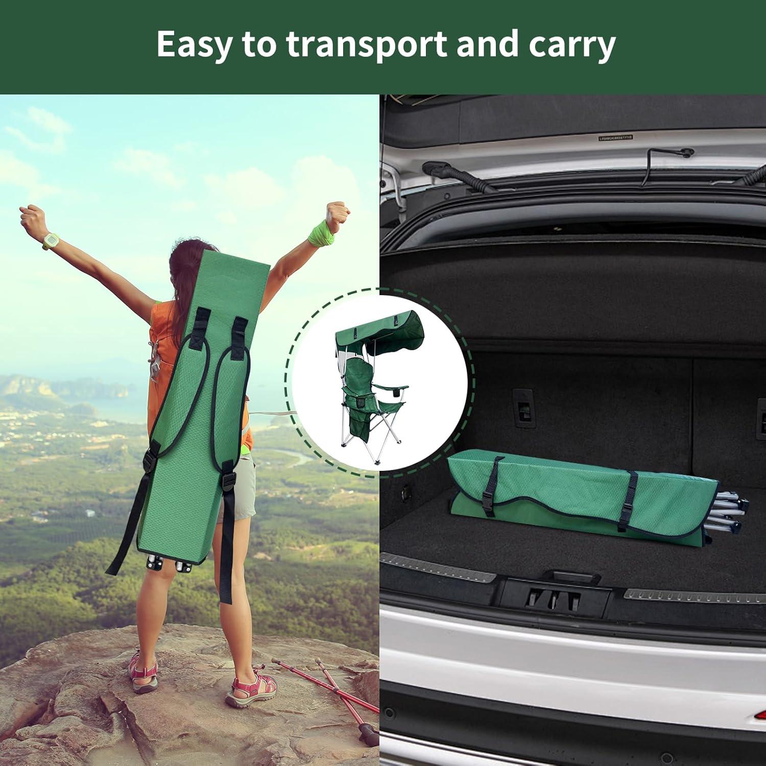 Silla de Camping Plegable HEPINGONHE Verde 150 kg Resistente