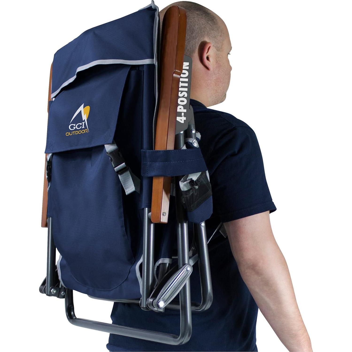 Silla de Camping Plegable GCI Outdoor Mochilero Wilderness Azul