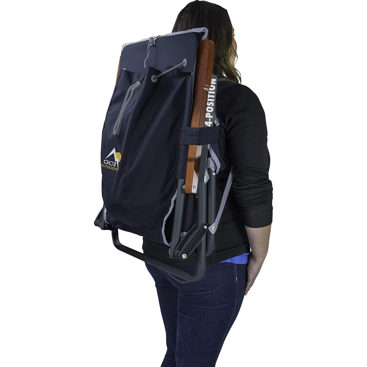 Silla de Camping Plegable GCI Outdoor Mochilero Wilderness Azul