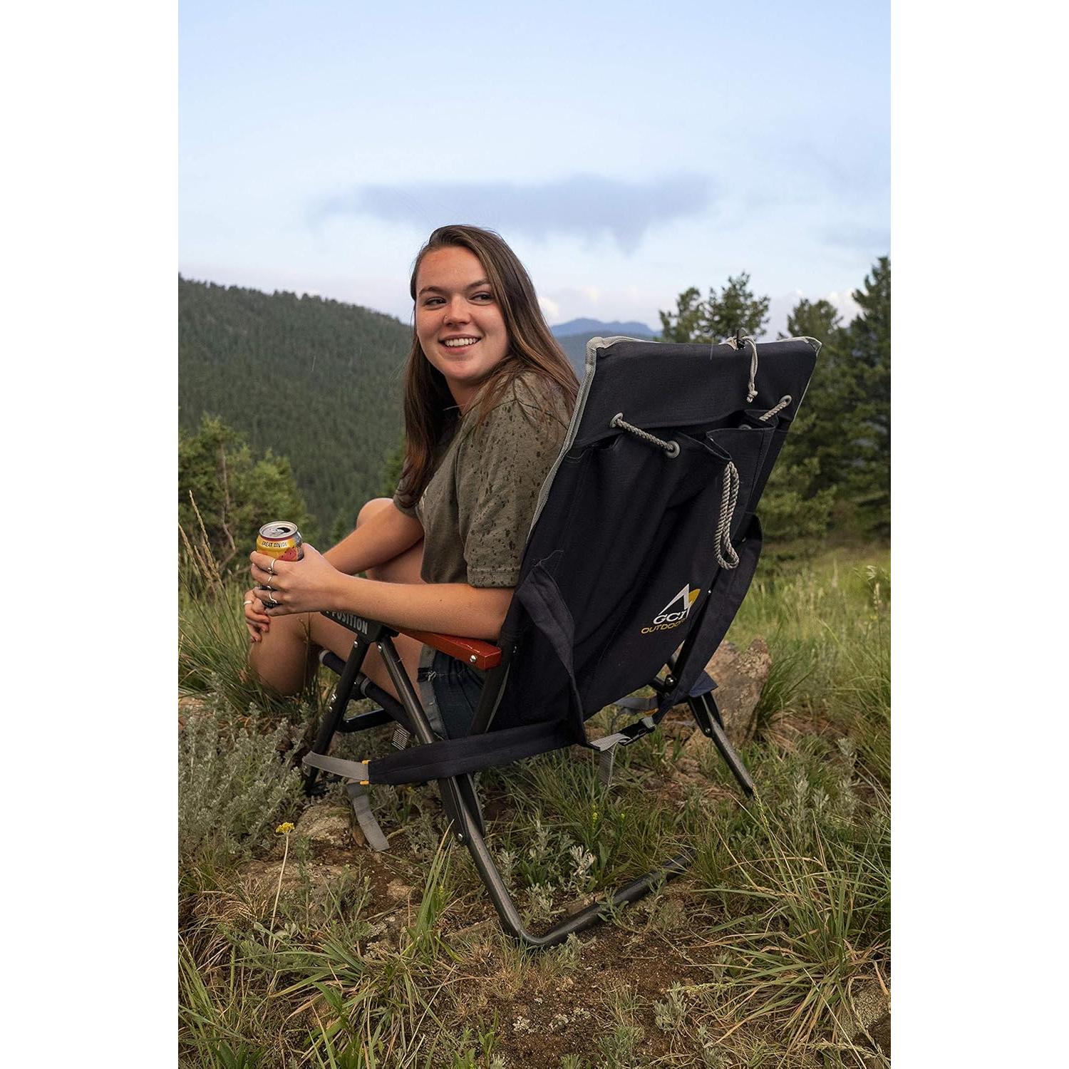 Silla de Camping Plegable GCI Outdoor Mochilero Wilderness Azul