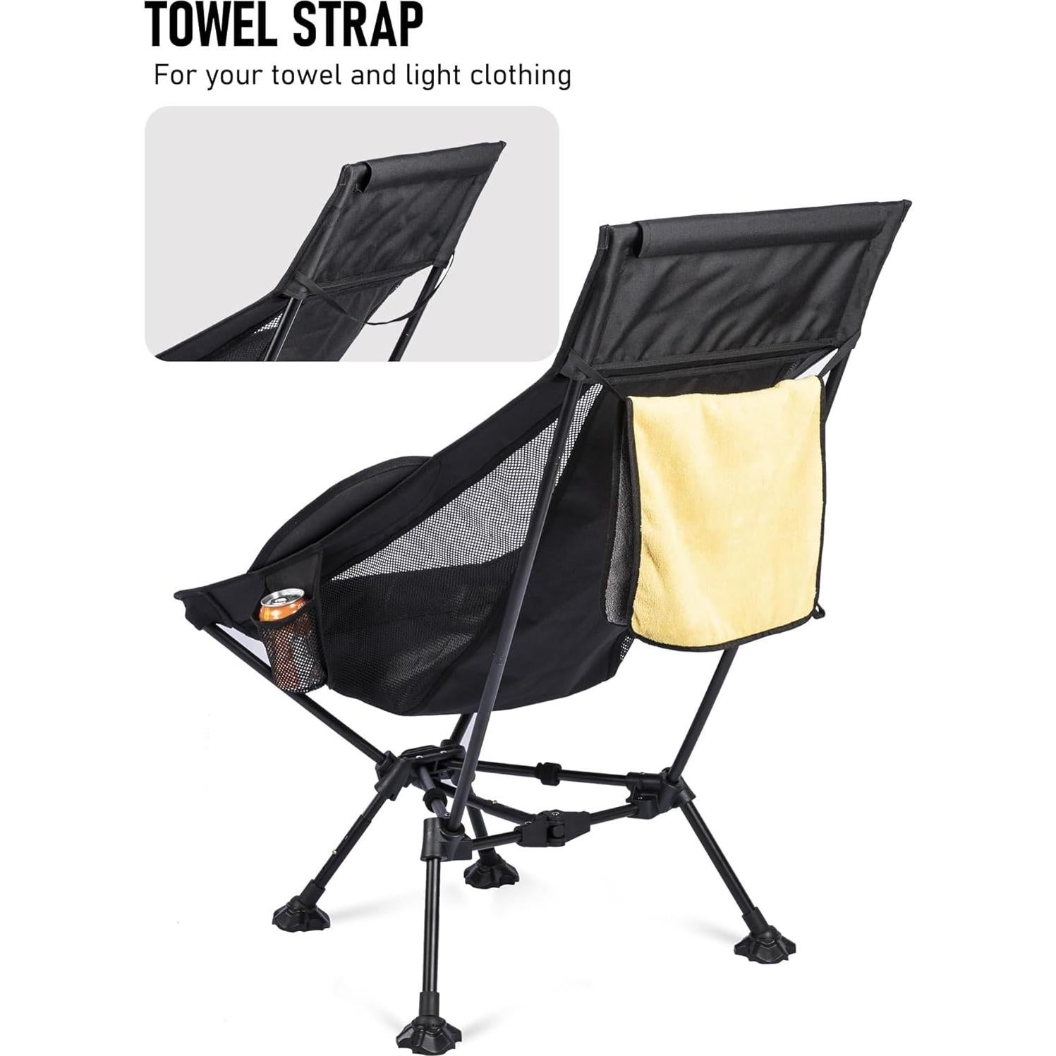 Silla de Camping Plegable WildCall con Respaldo Alto y Ajuste