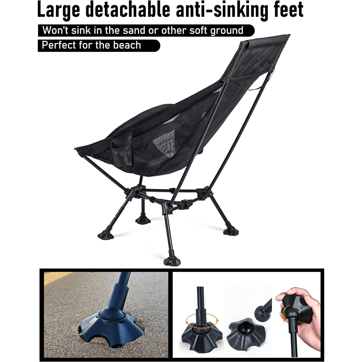 Silla de Camping Plegable WildCall con Respaldo Alto y Ajuste