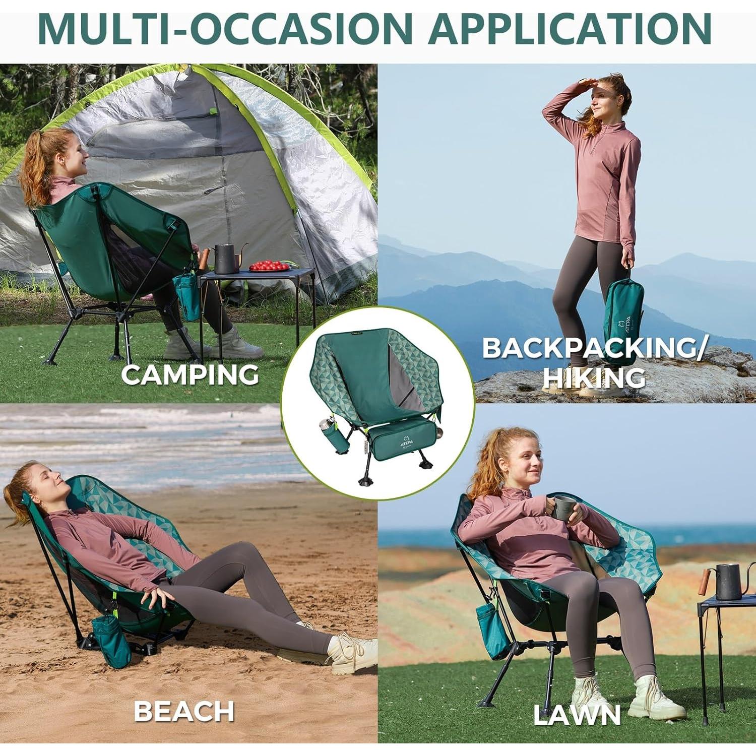 Silla de Camping ATEPA UFO3.0 Plegable Extra Ancha 150kg