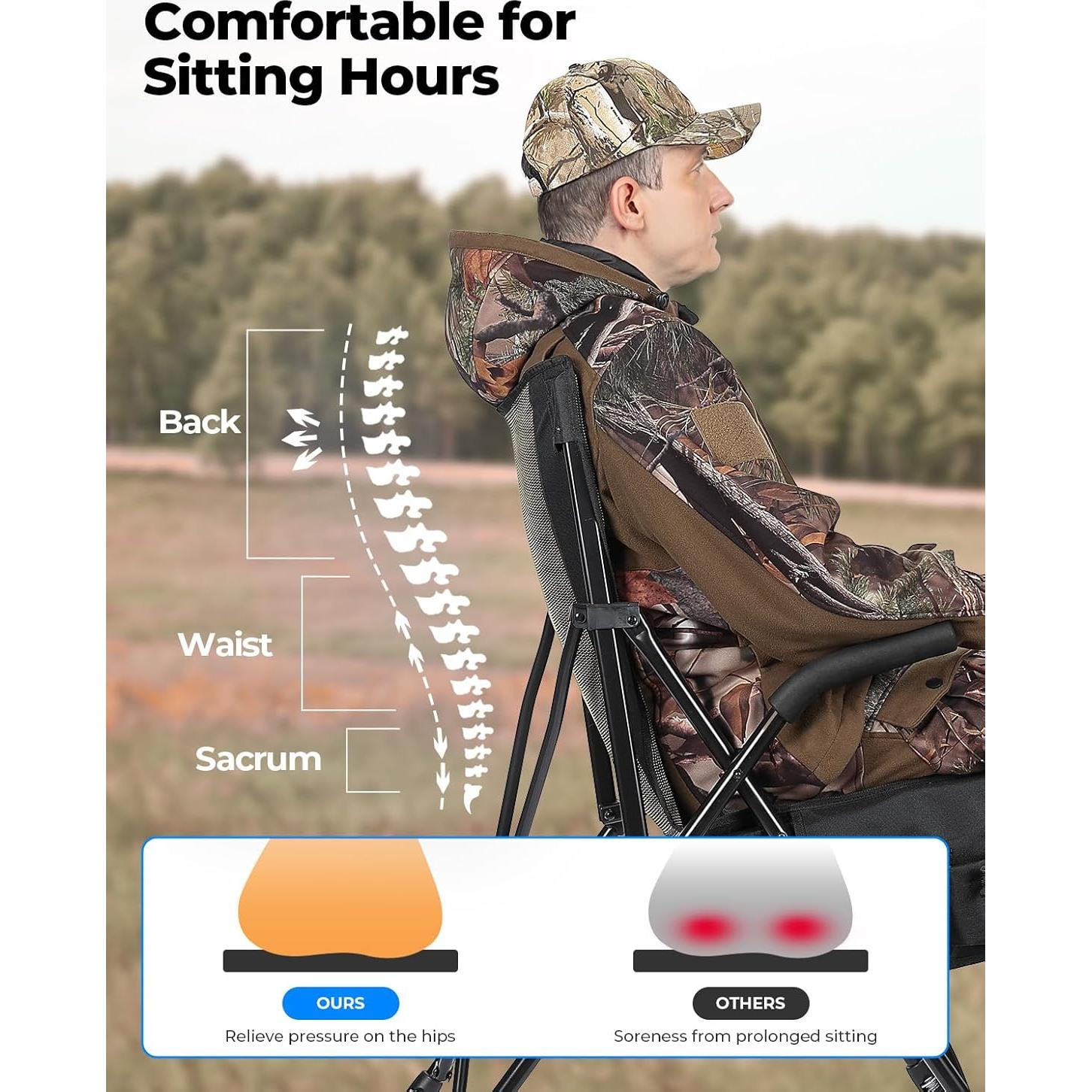 Silla de Camping Plegable KEMIMOTO Ligera 100kg Ajustable