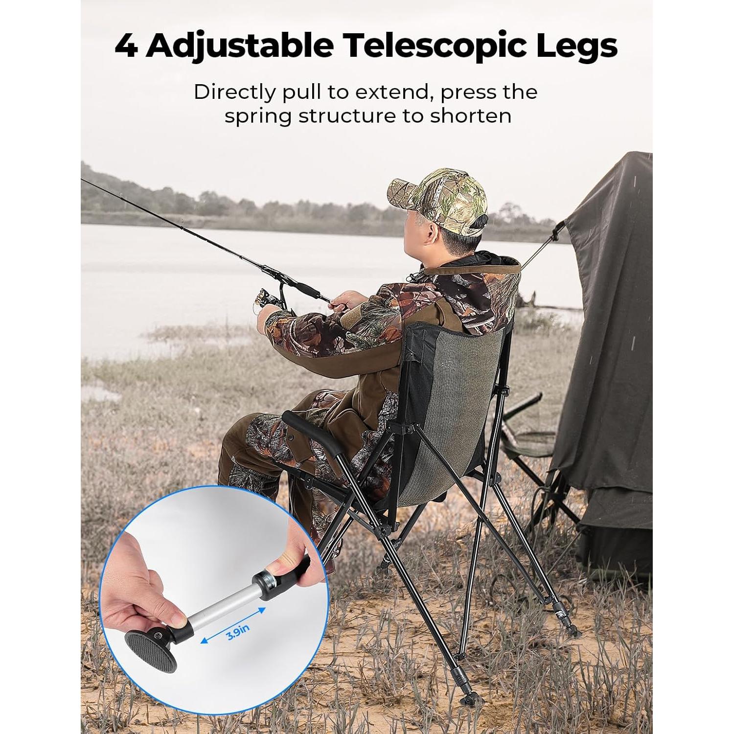 Silla de Camping Plegable KEMIMOTO Ligera 100kg Ajustable