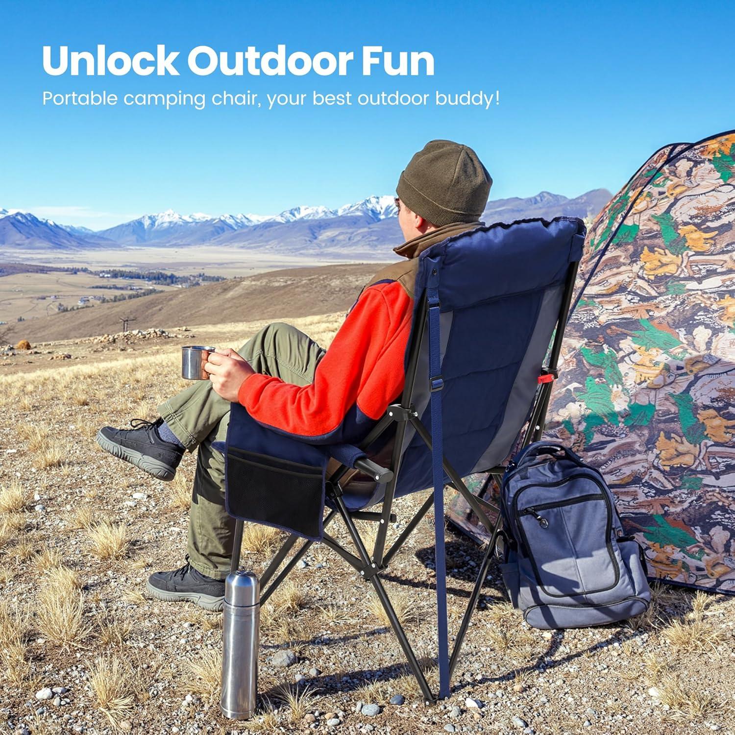 Silla de Camping Plegable High Point Sports Azul 500lbs