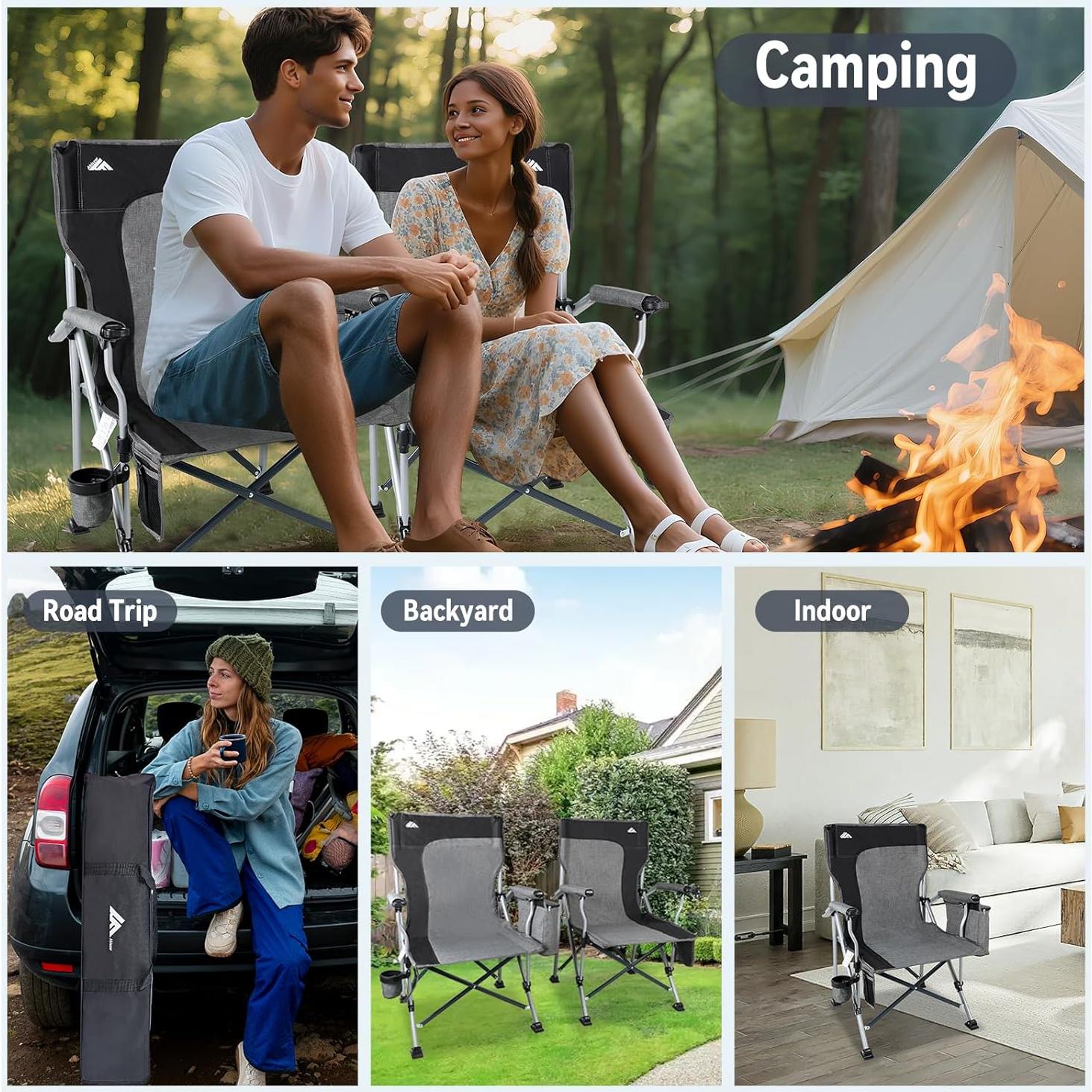 Sillas de Camping Plegables Ablazer 2-Pack con Bolsa Térmica