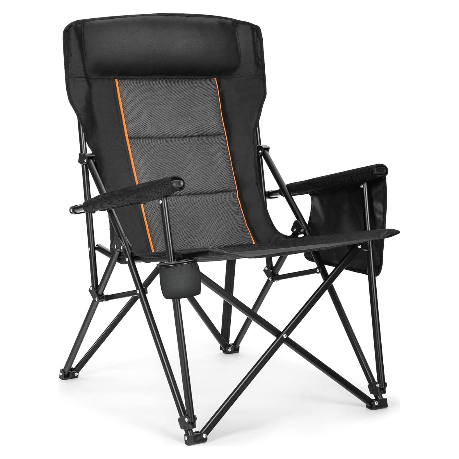 Silla de Camping Plegable ALPHA CAMP XL Respaldo Alto 227kg