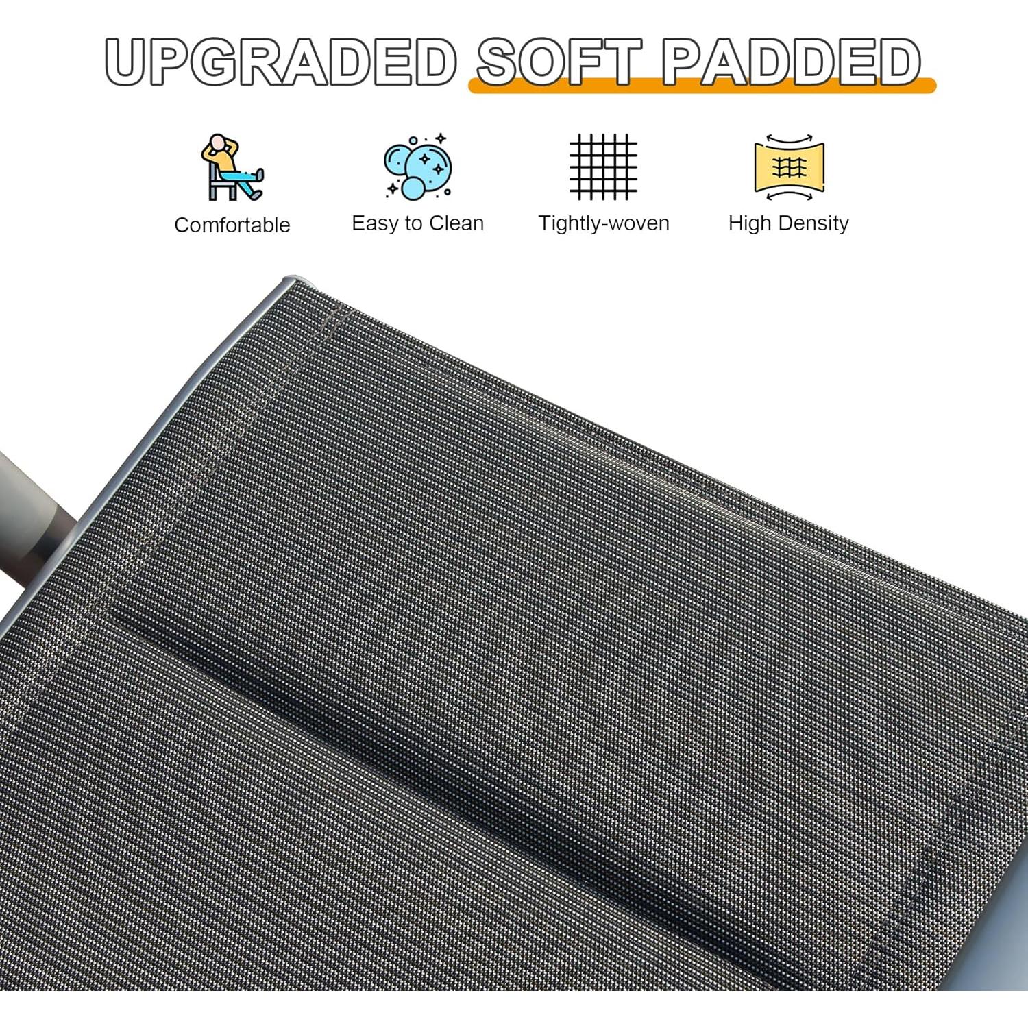 Conjunto de Sillas Plegables Domi para Patio - 2 Piezas, Aluminio