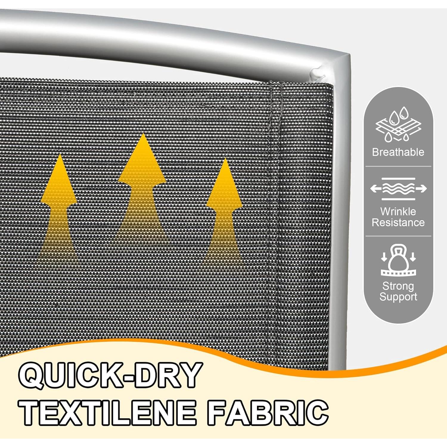 Conjunto de Sillas Plegables Domi para Patio - 2 Piezas, Aluminio