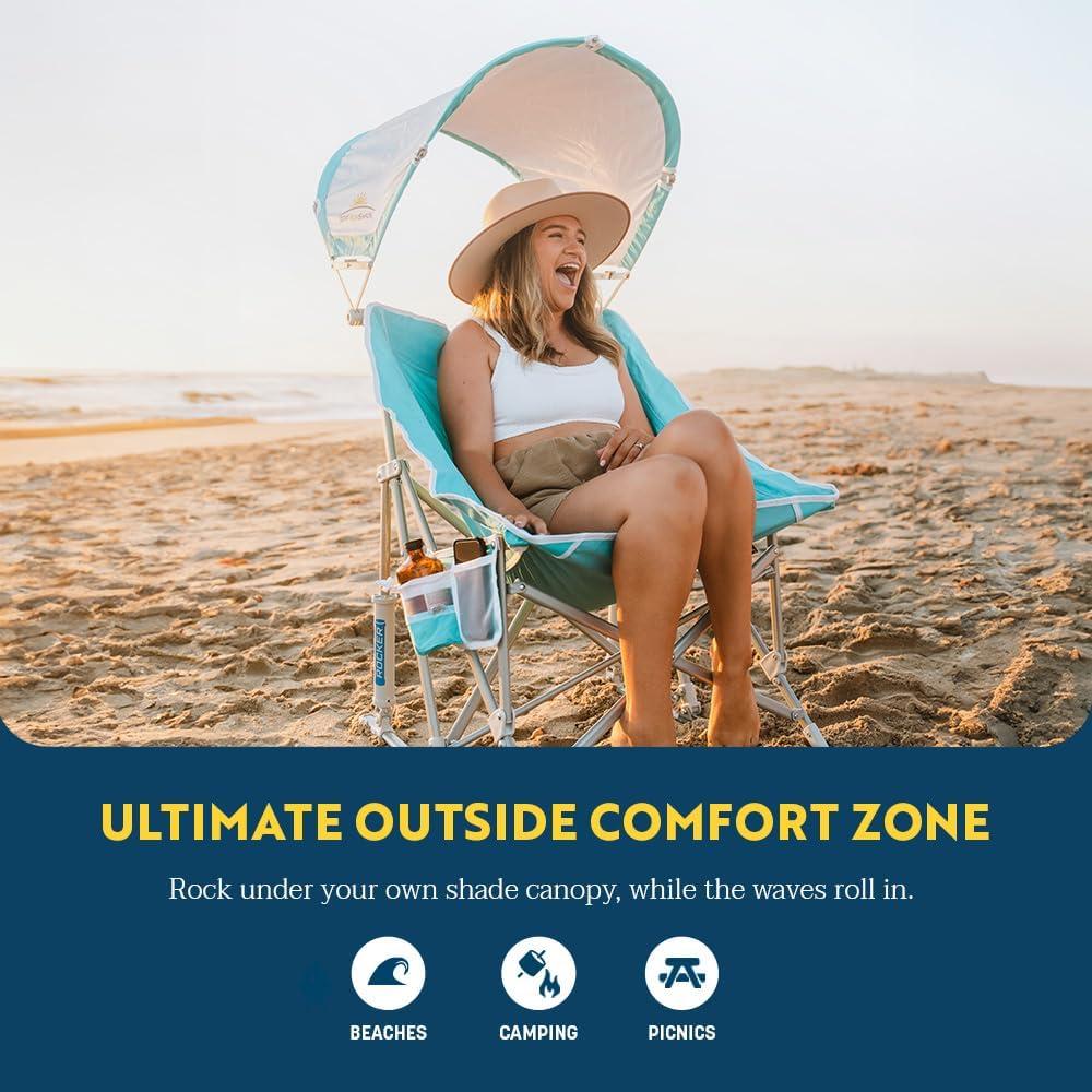 Silla de Camping GCI Outdoor Pod Rocker con Toldo Verde