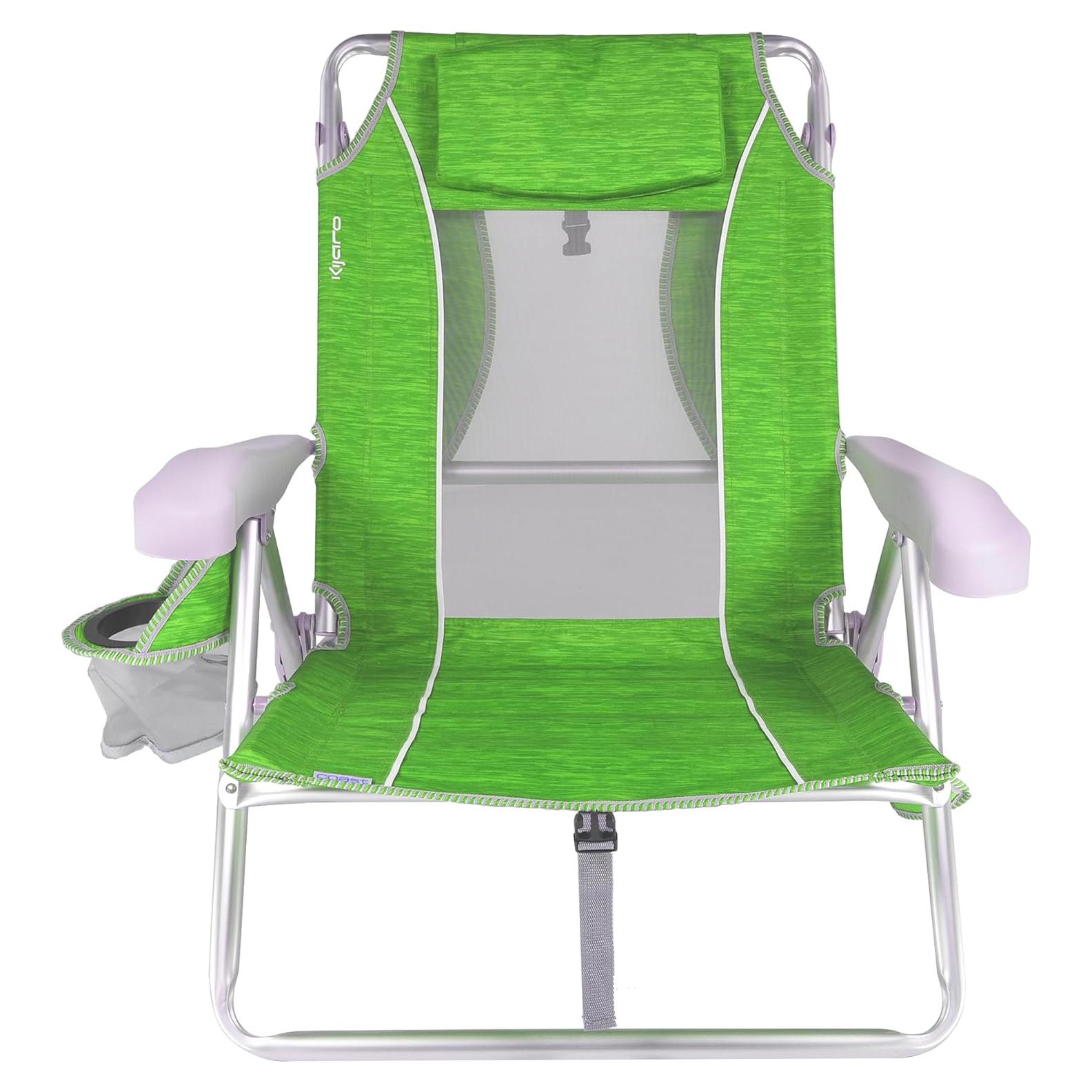 Silla de Playa Kijaro Brisa del Mar 7 Posiciones Verde Lima