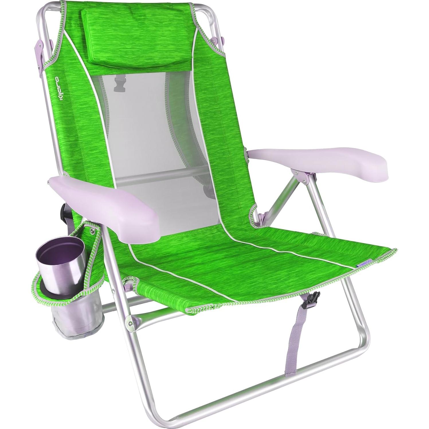 Silla de Playa Kijaro Brisa del Mar 7 Posiciones Verde Lima