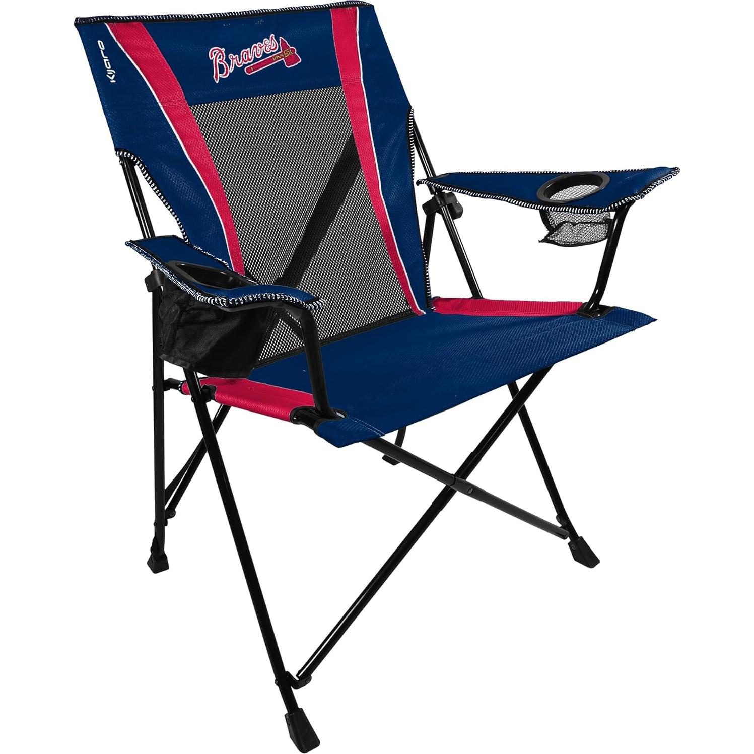Silla Plegable Kijaro Dual Lock Pro Atlanta Braves 136 kg