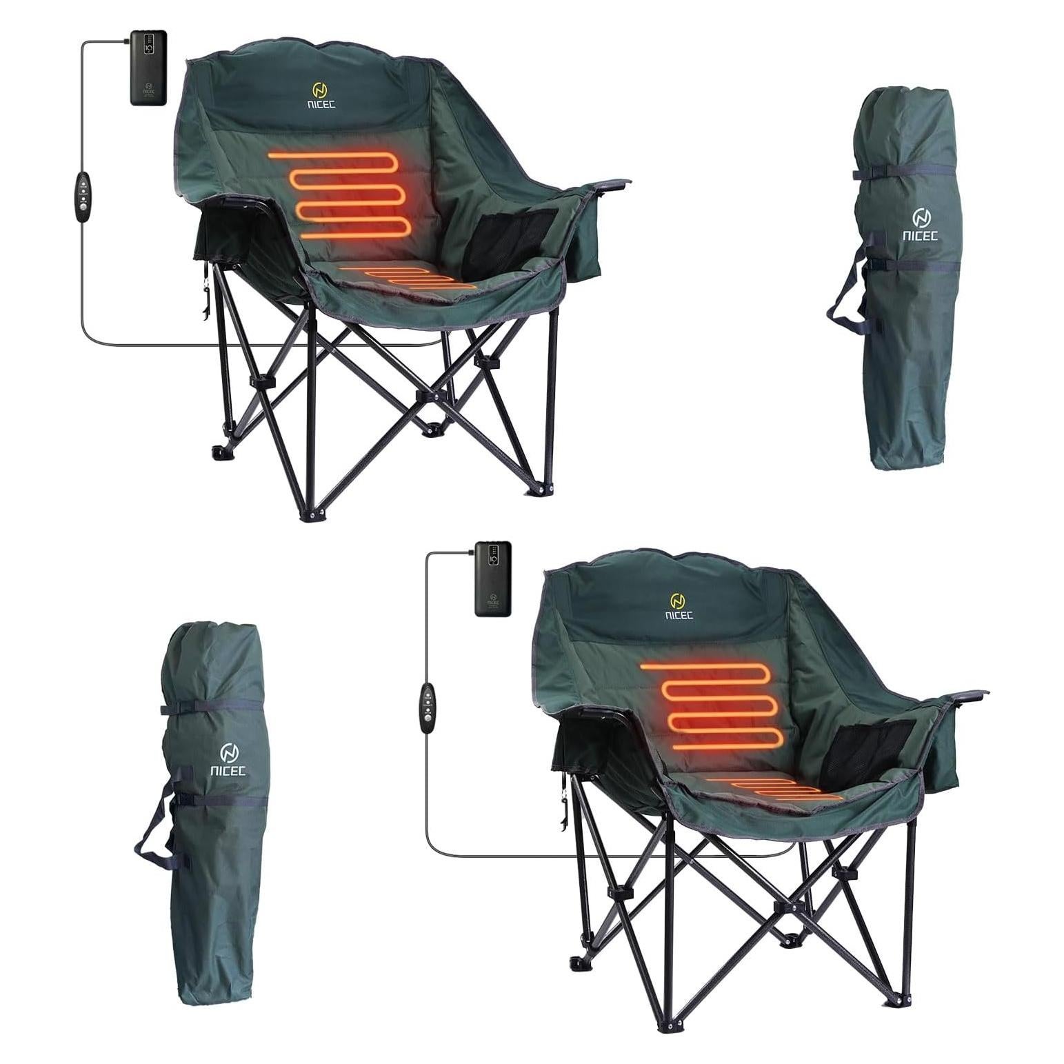 Silla de Camping Calentada Nice C XL con Batería Externa 181 kg