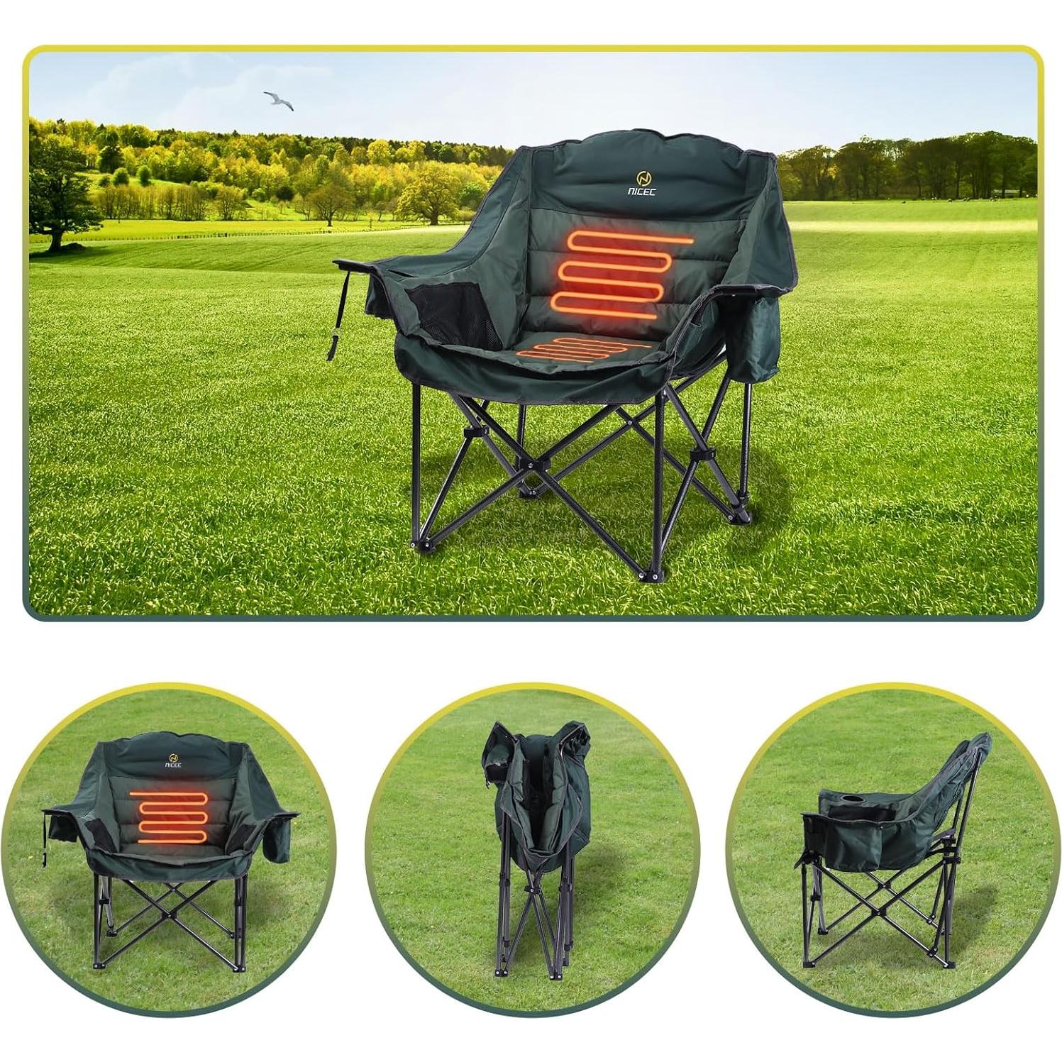 Silla de Camping Calentada Nice C XL con Batería Externa 181 kg