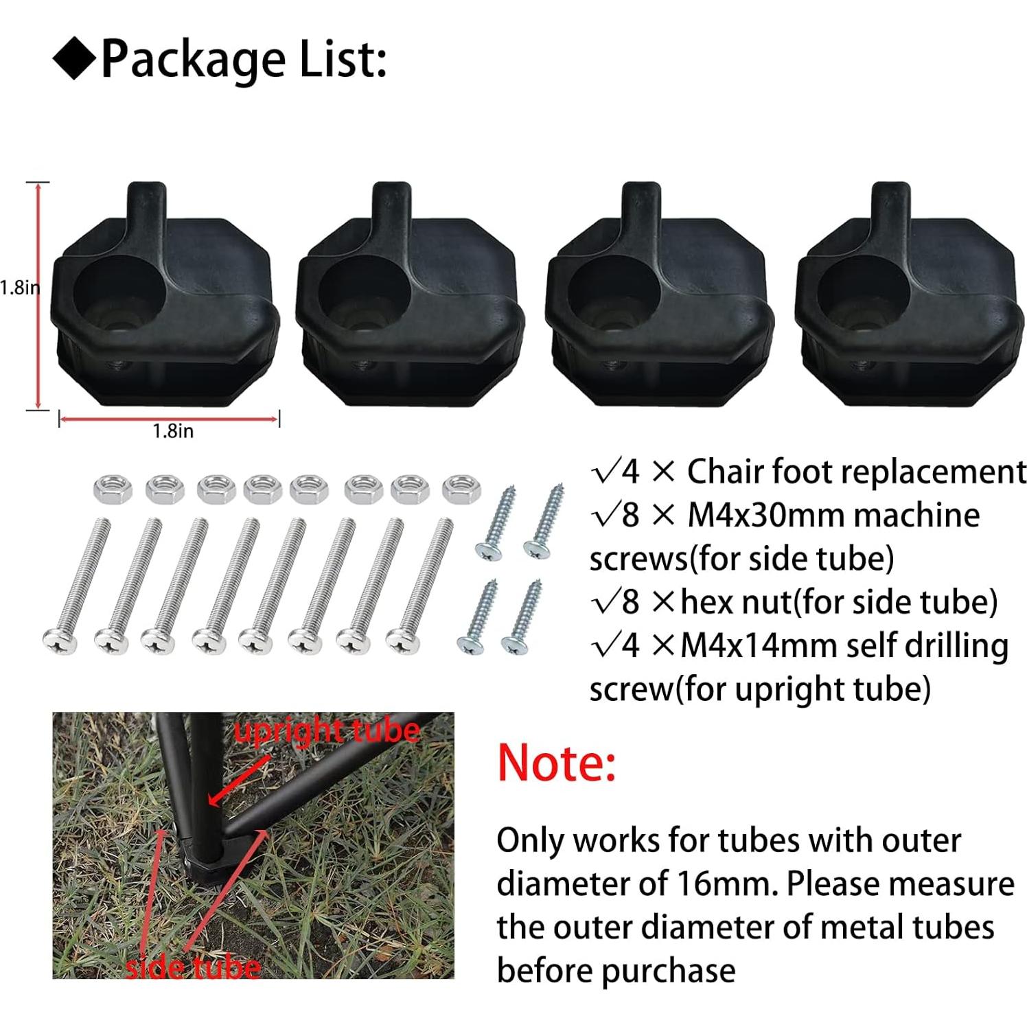 Patas de Repuesto para Sillas de Camping KK Magsun CF-01