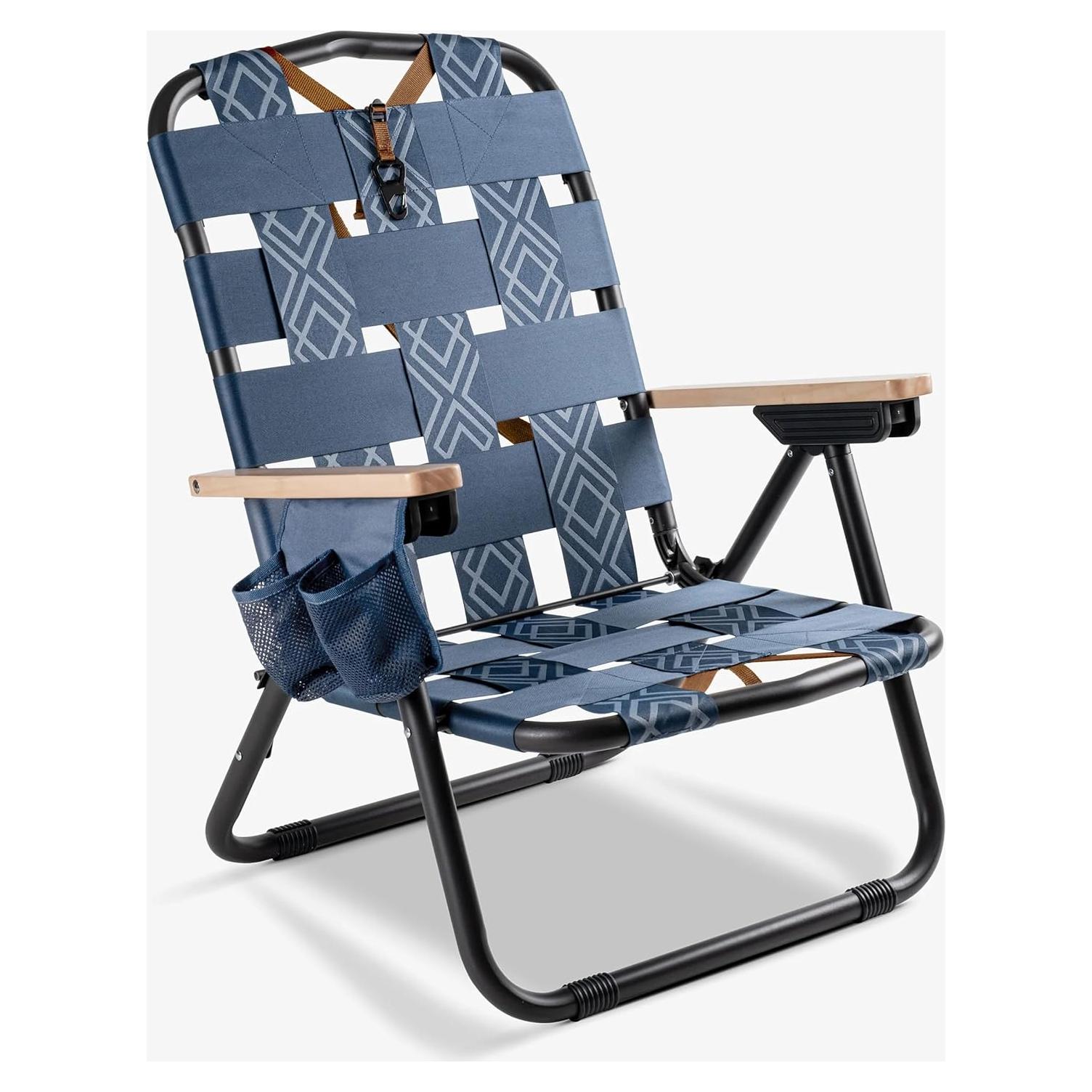 Silla de Exterior CleverMade Kove Azul Crepúsculo Plegable