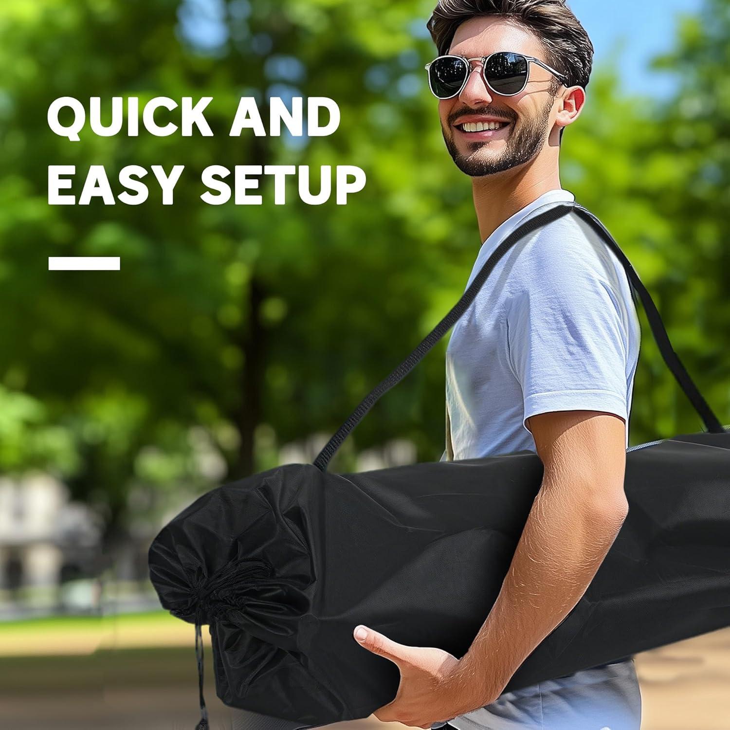 Silla de Camping Doble Outsunny Plegable Acolchada 250 kg