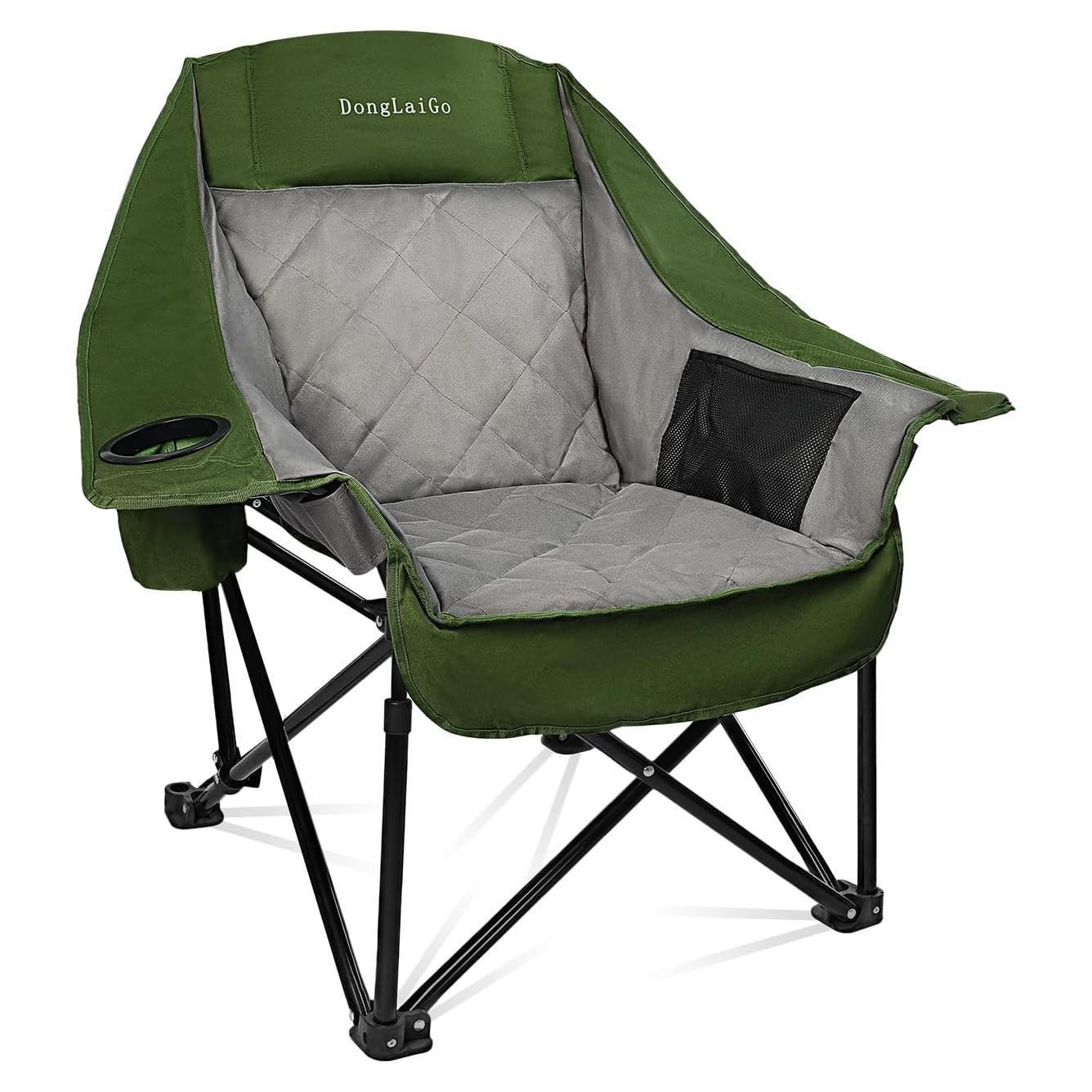 Silla de Camping Portátil DongLaiGo Gris Verde Pizarra 181kg