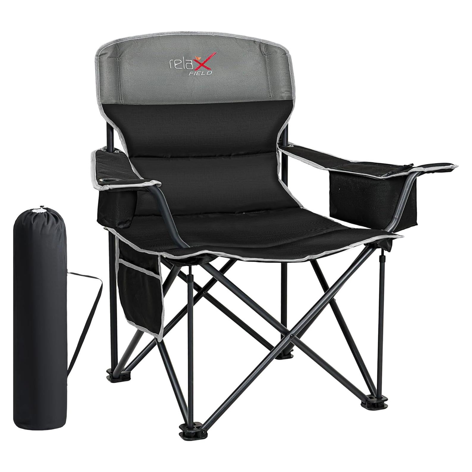 Silla de Camping Plegable RELAX FIELD 500 kg con Portavasos