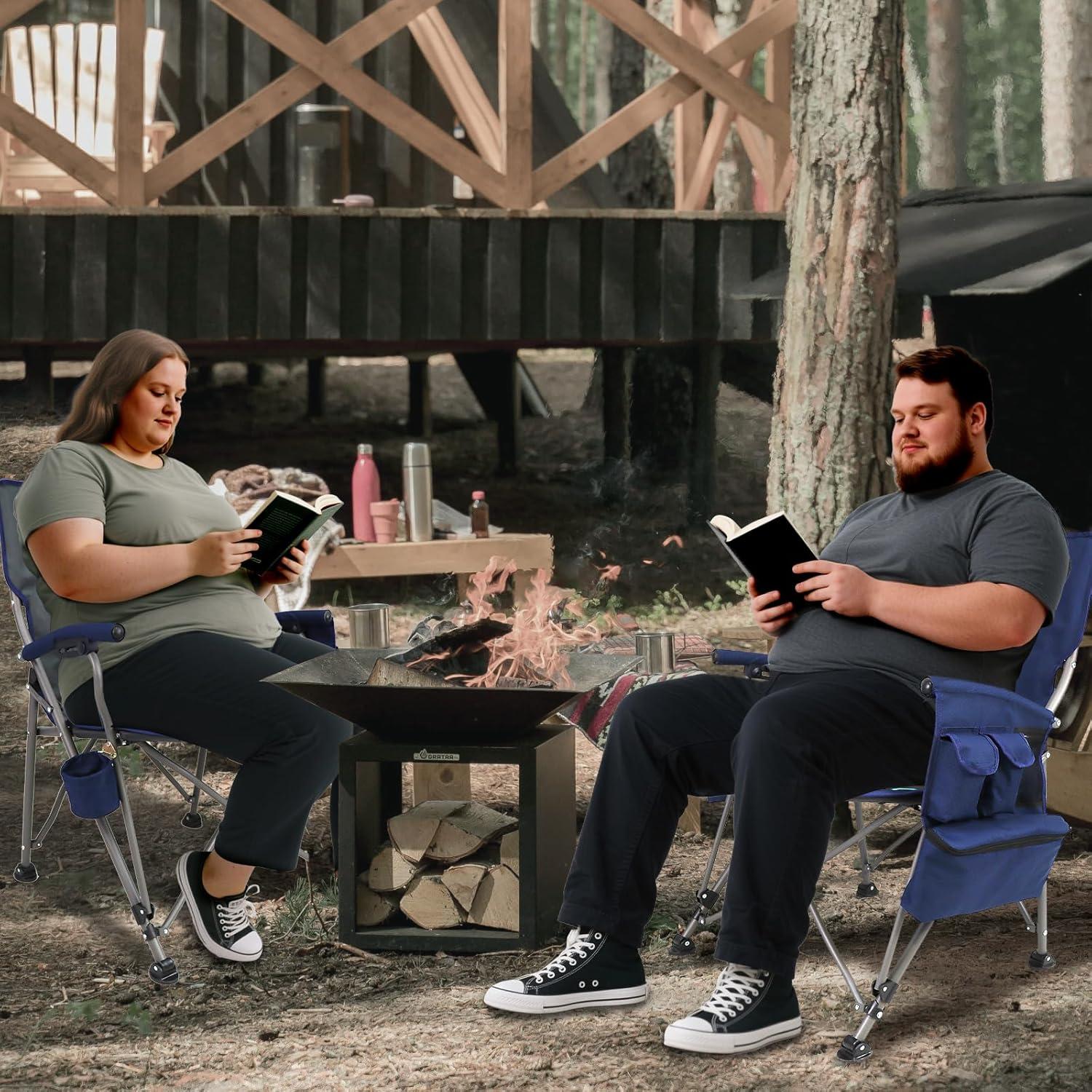 Silla de Camping Calentada The Treasmap C104S Plegable Azul