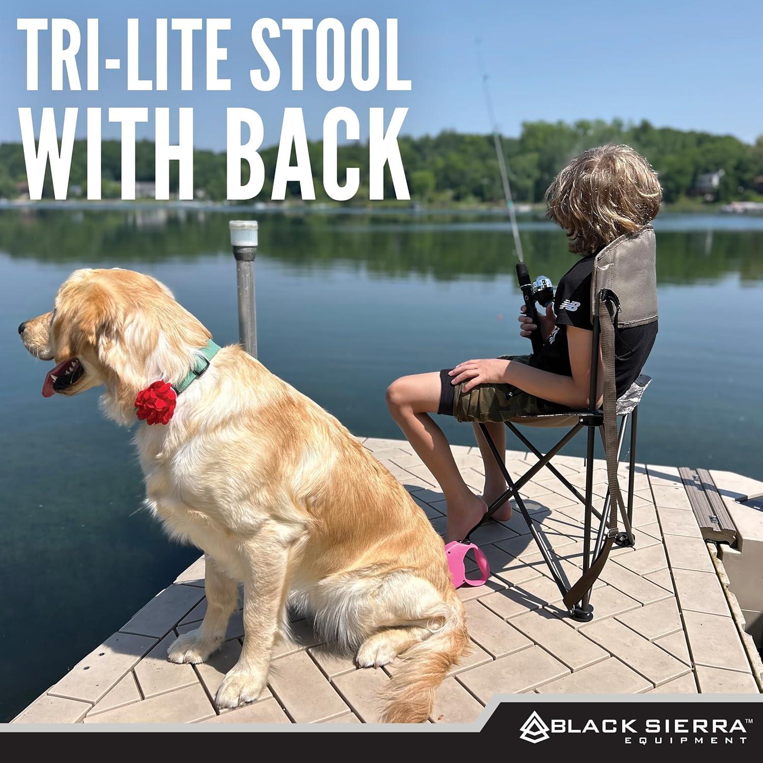 Silla de Caza Tripode XL Black Sierra - Soporta 102 Kg, Plegable