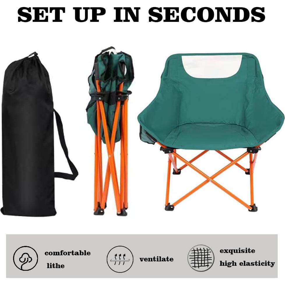 Silla de Camping Plegable Kvittra Verde 150 kg Resistente