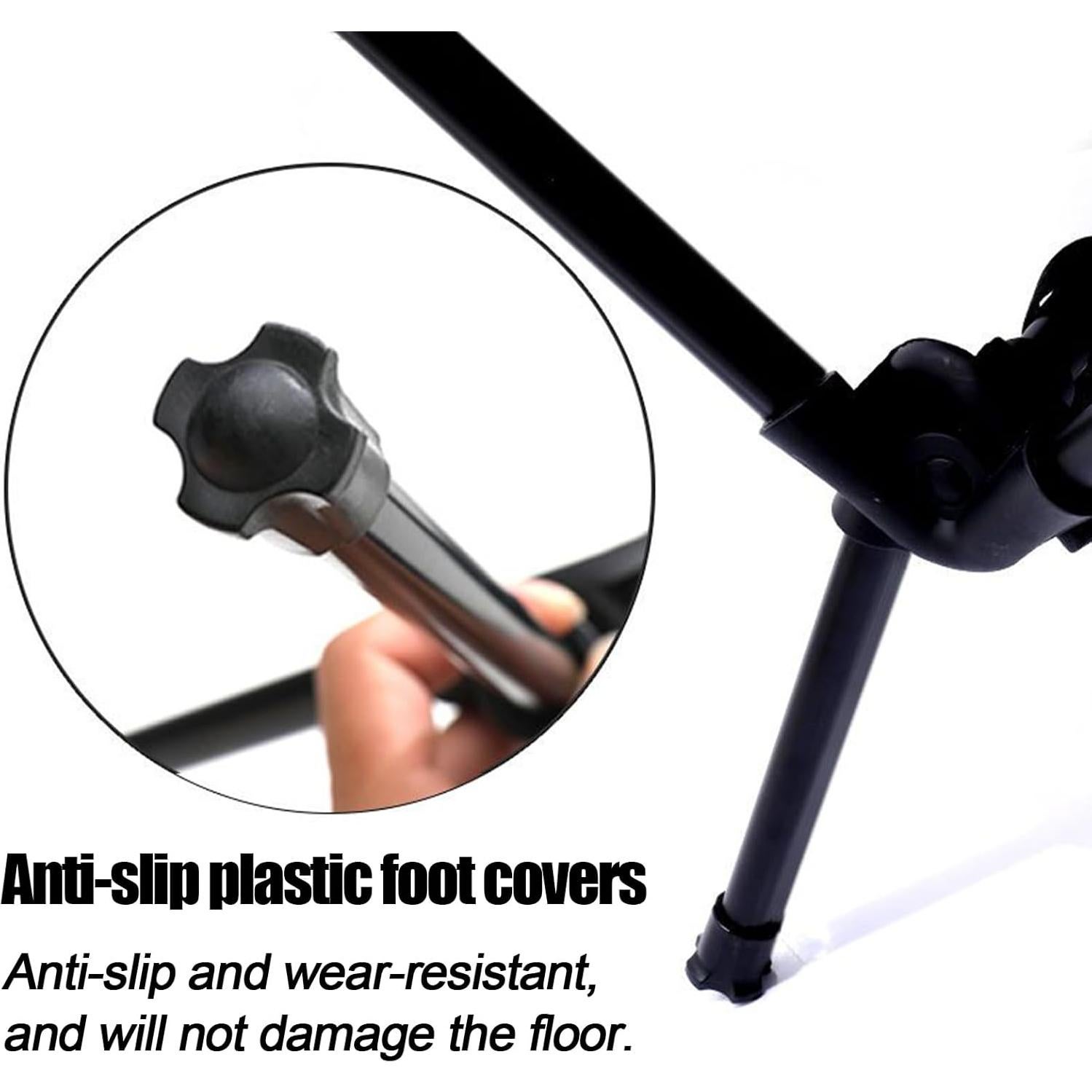 Silla de Camping Plegable VEADOOLLY 150kg Negra Ergonómica