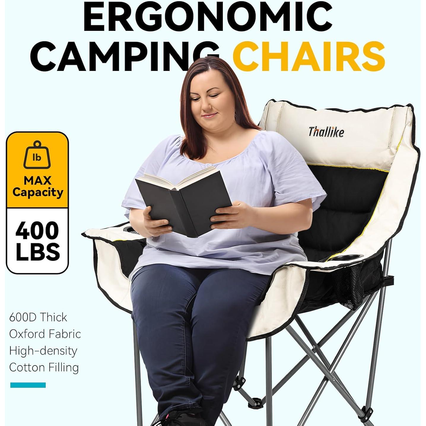 Silla de Camping Plegable Thallike Alta Resistencia 181Kg